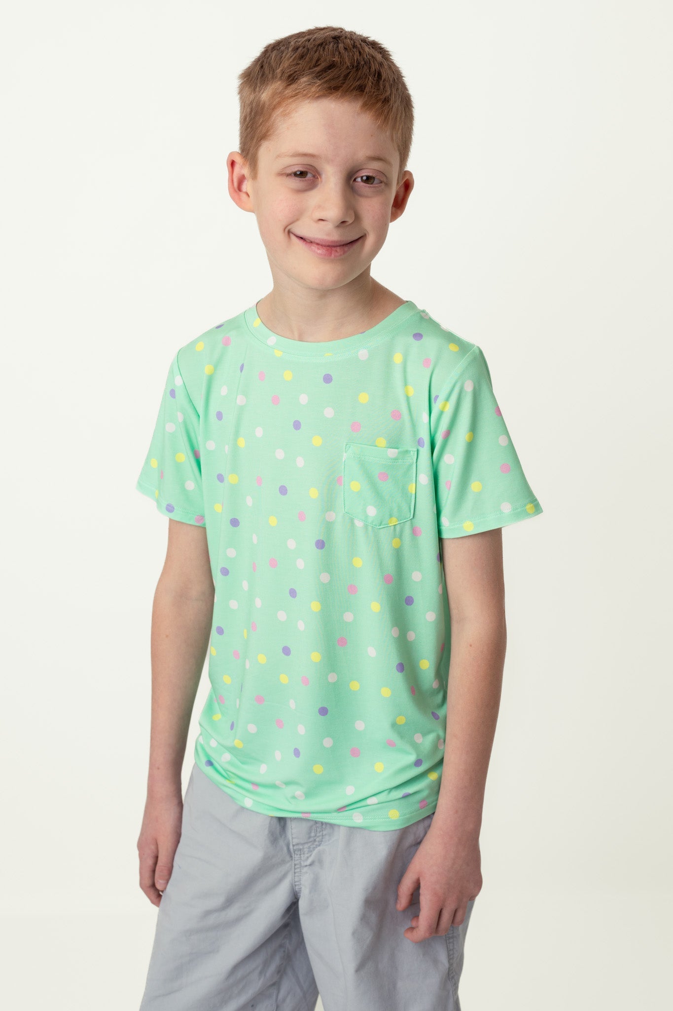Pastel Dots | Bamboo Toddler & Kids Pocket T-shirt