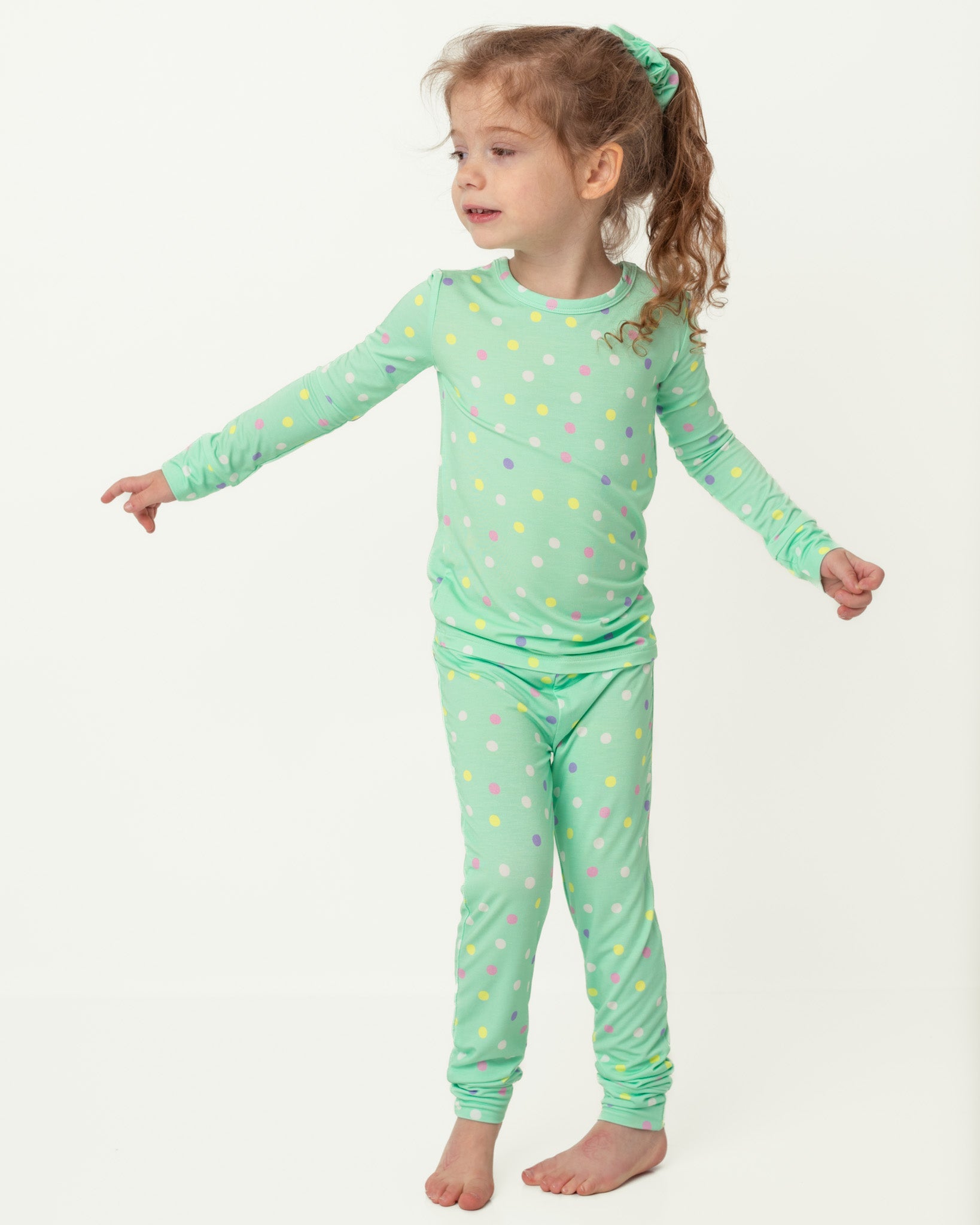 Pastel Dots | Two-piece Bamboo Long Sleeve Toddler & Kids Pajamas
