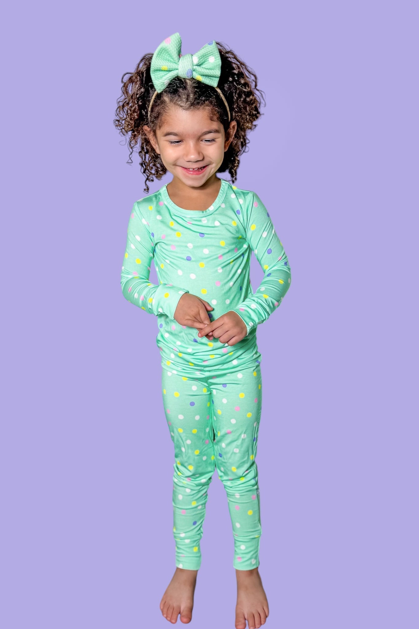 Pastel Dots | Two-piece Bamboo Long Sleeve Toddler & Kids Pajamas