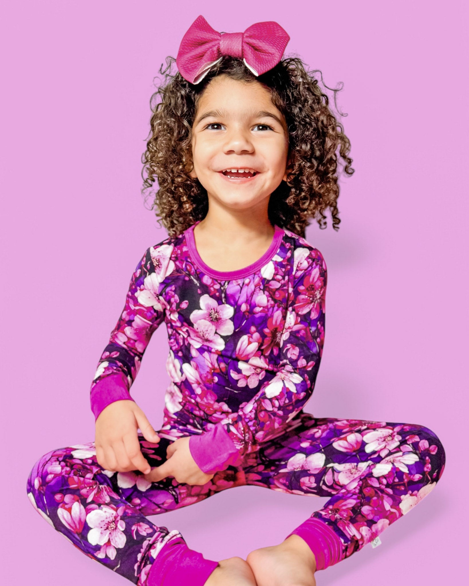 Mulberry | Toddler Girl Nylon Bow