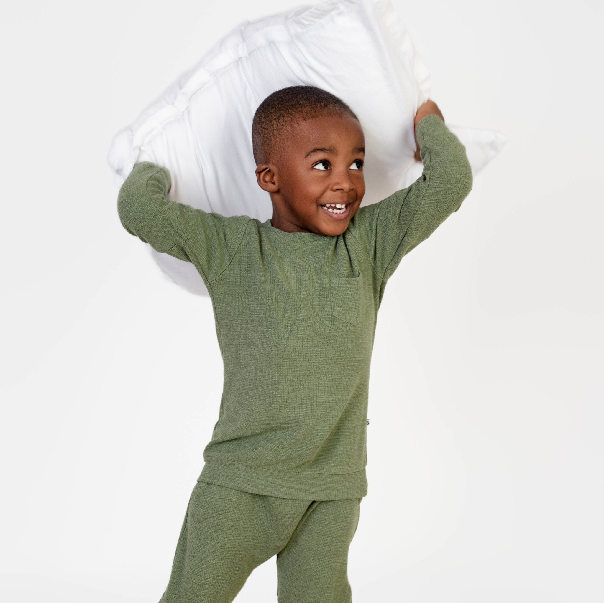 Bamboo Waffle Kids' Jogger Set-line Dry Only