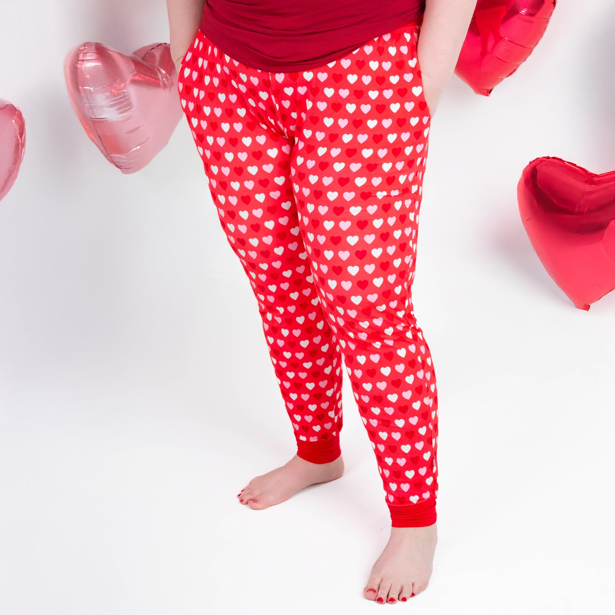 Sweet Little Hearts | Women's Bamboo Jogger Pajama Pants