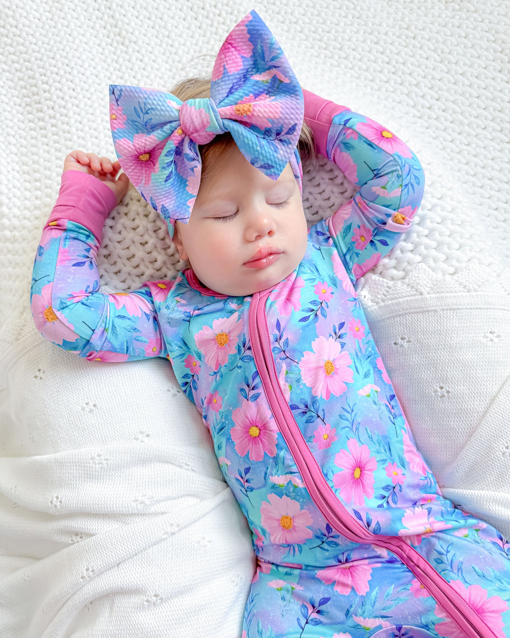 Dreamy Cosmos | Convertible Bamboo Zipper Baby Pajamas