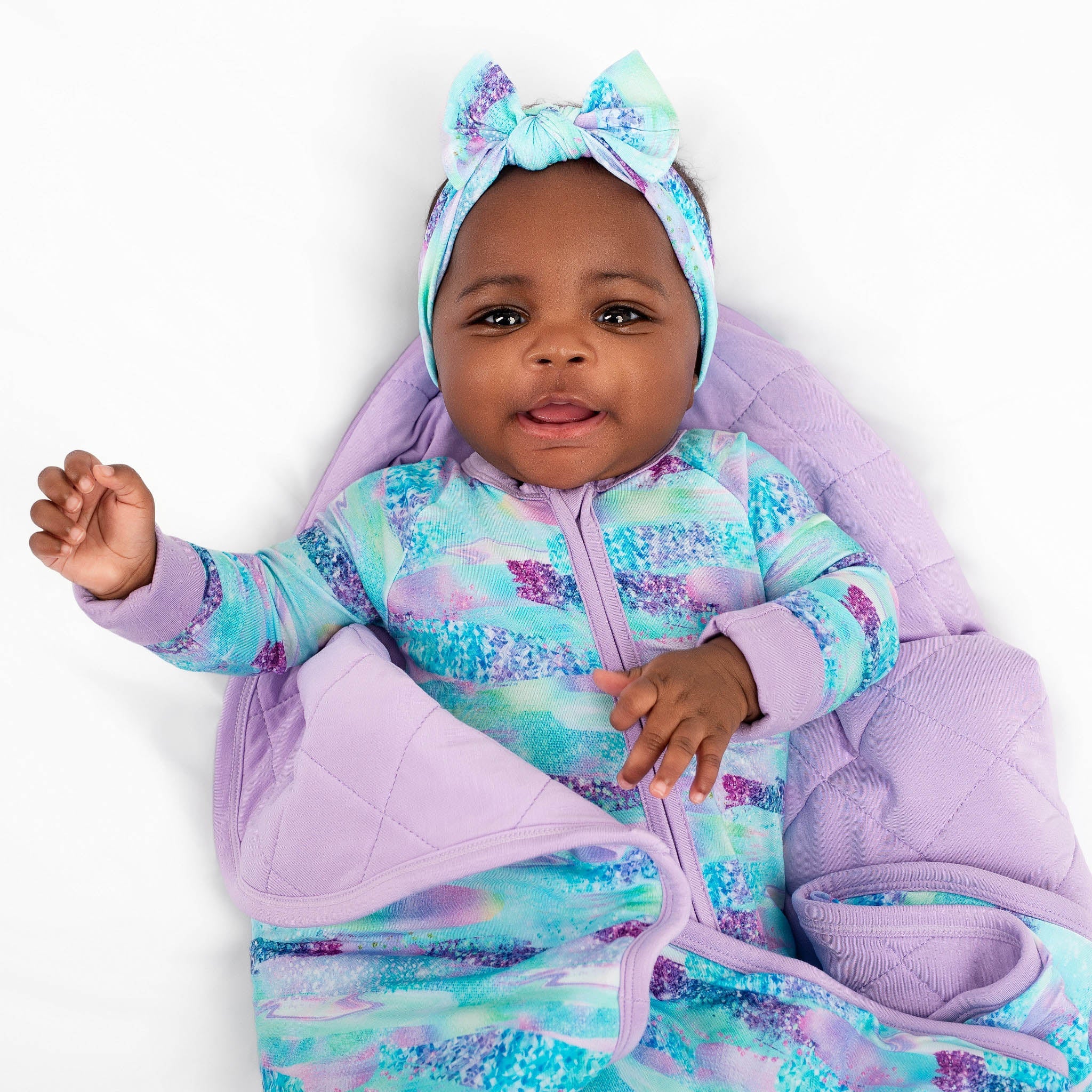 Mermaid Glitter | Convertible Bamboo Zipper Baby Pajamas