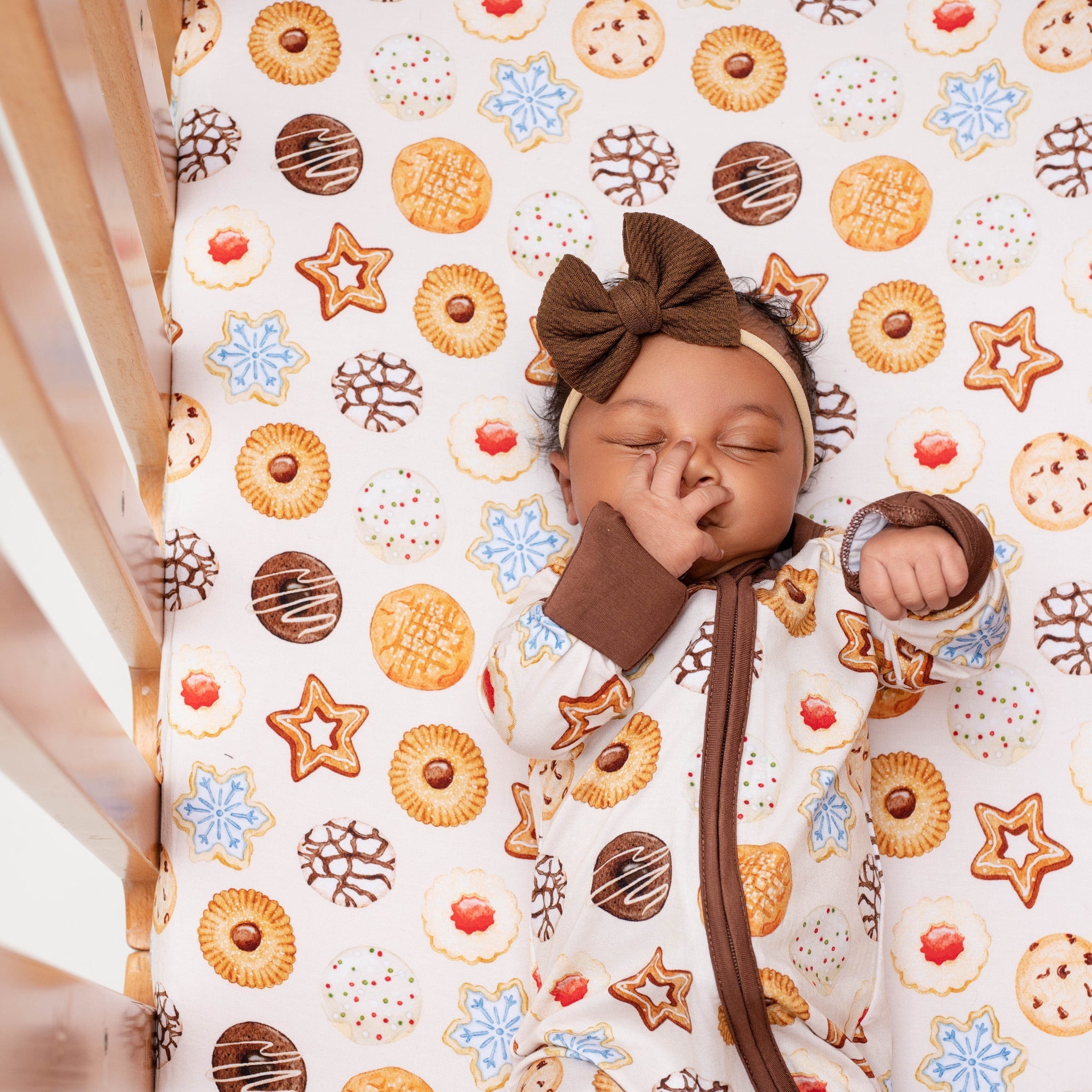 Chocolate | Baby Girl Nylon Bow