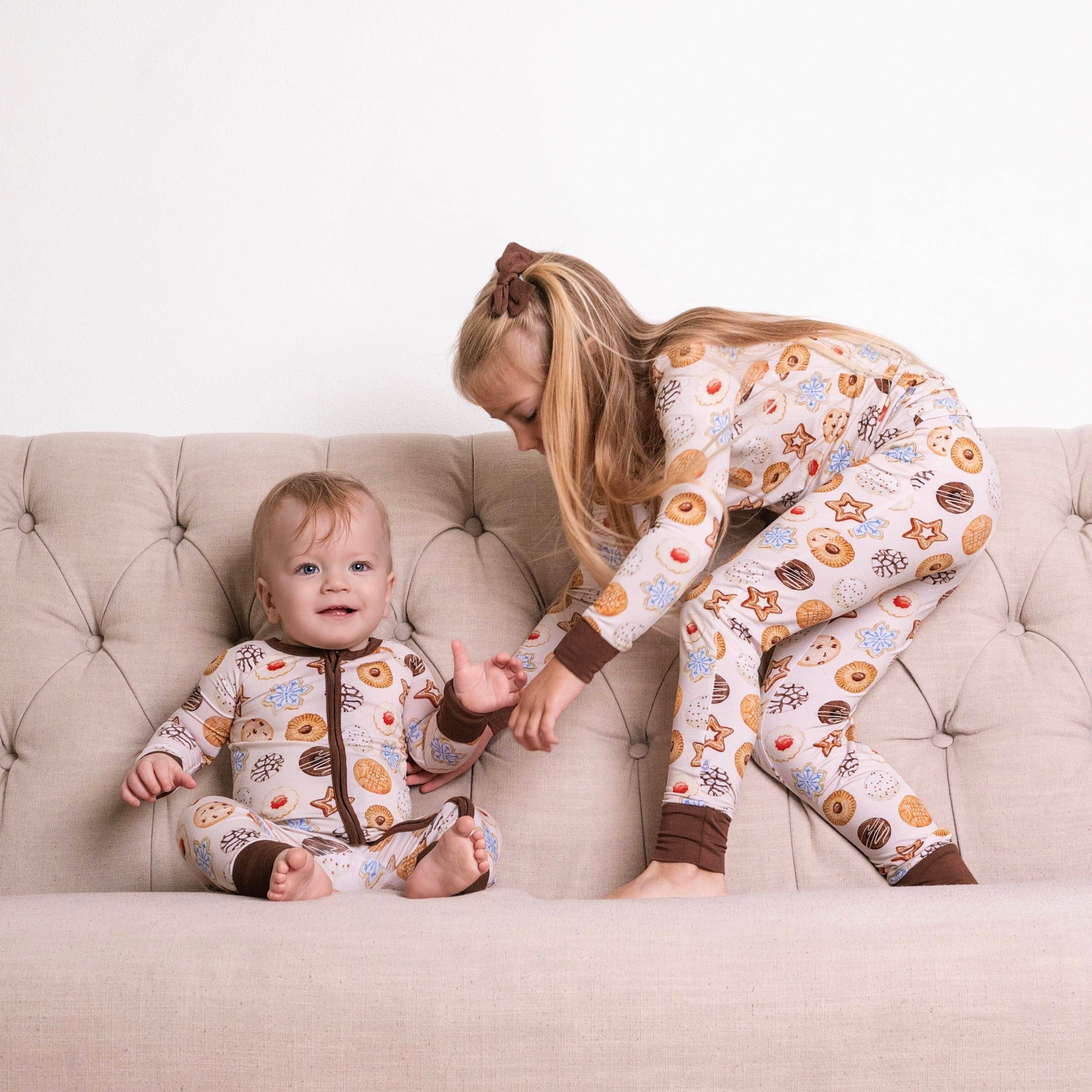 Cookie Swap | Convertible Bamboo Zipper Baby Pajamas
