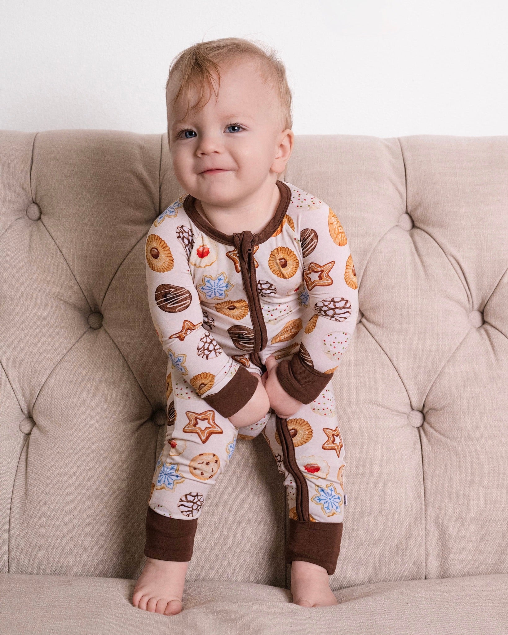 Cookie Swap | Convertible Bamboo Zipper Baby Pajamas
