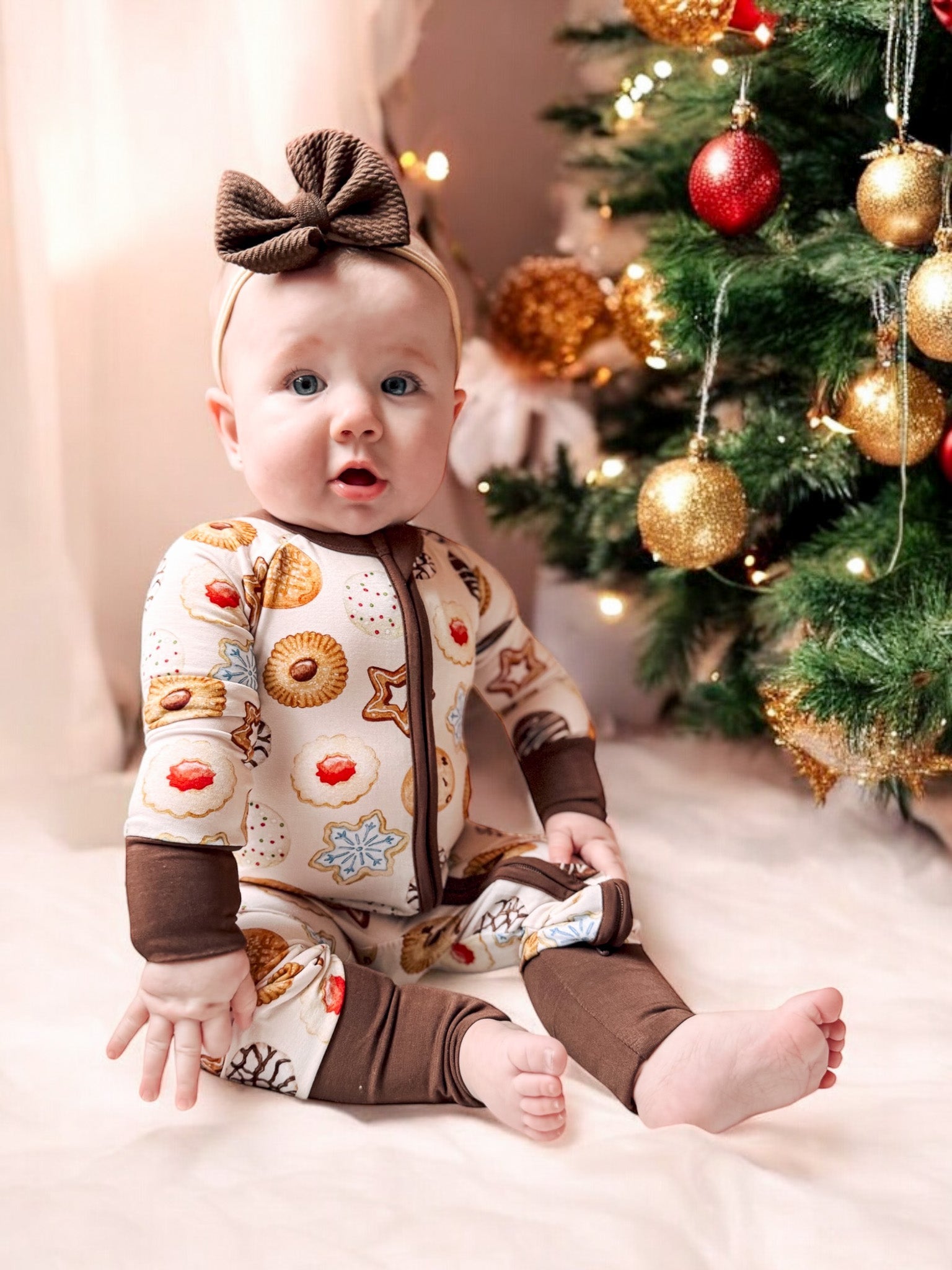 Cookie Swap | Convertible Bamboo Zipper Baby Pajamas