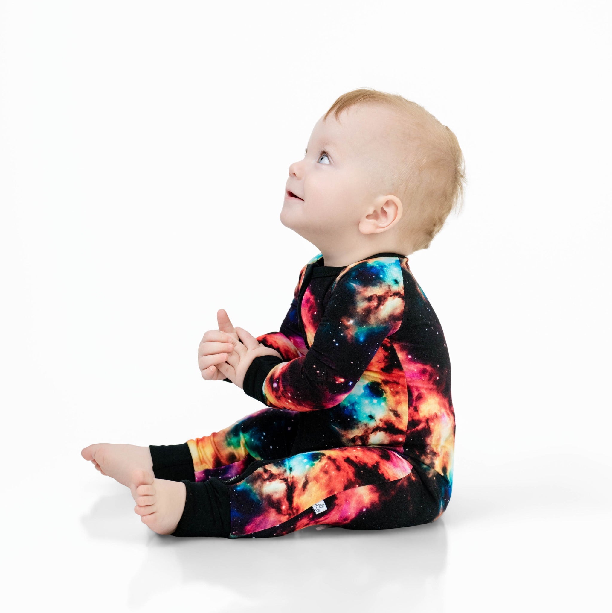 Cosmic Nebula | Convertible Bamboo Zipper Baby Pajamas