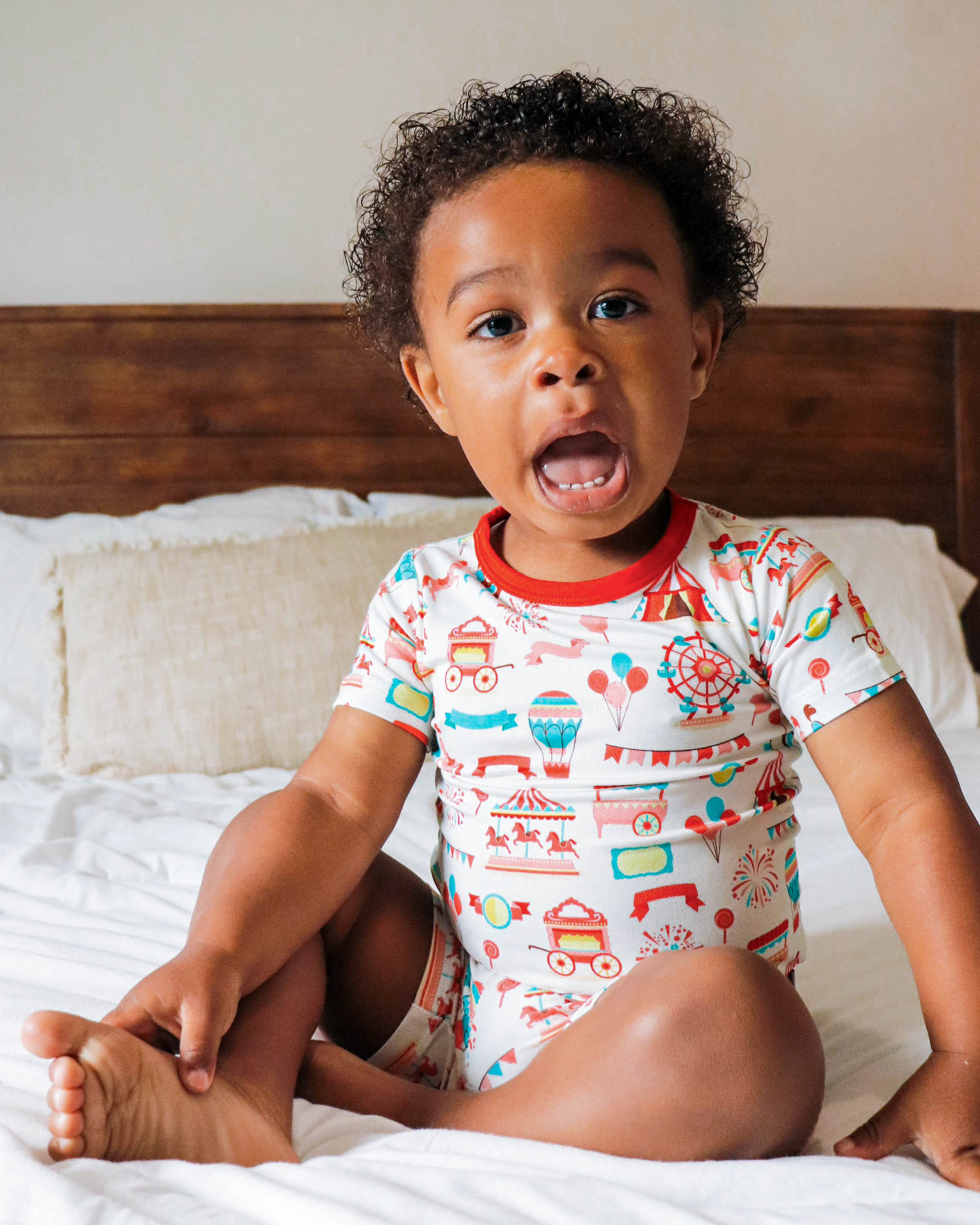 Classic Carnival | Two-piece Bamboo Short Sleeve Toddler & Kids Apparel Set