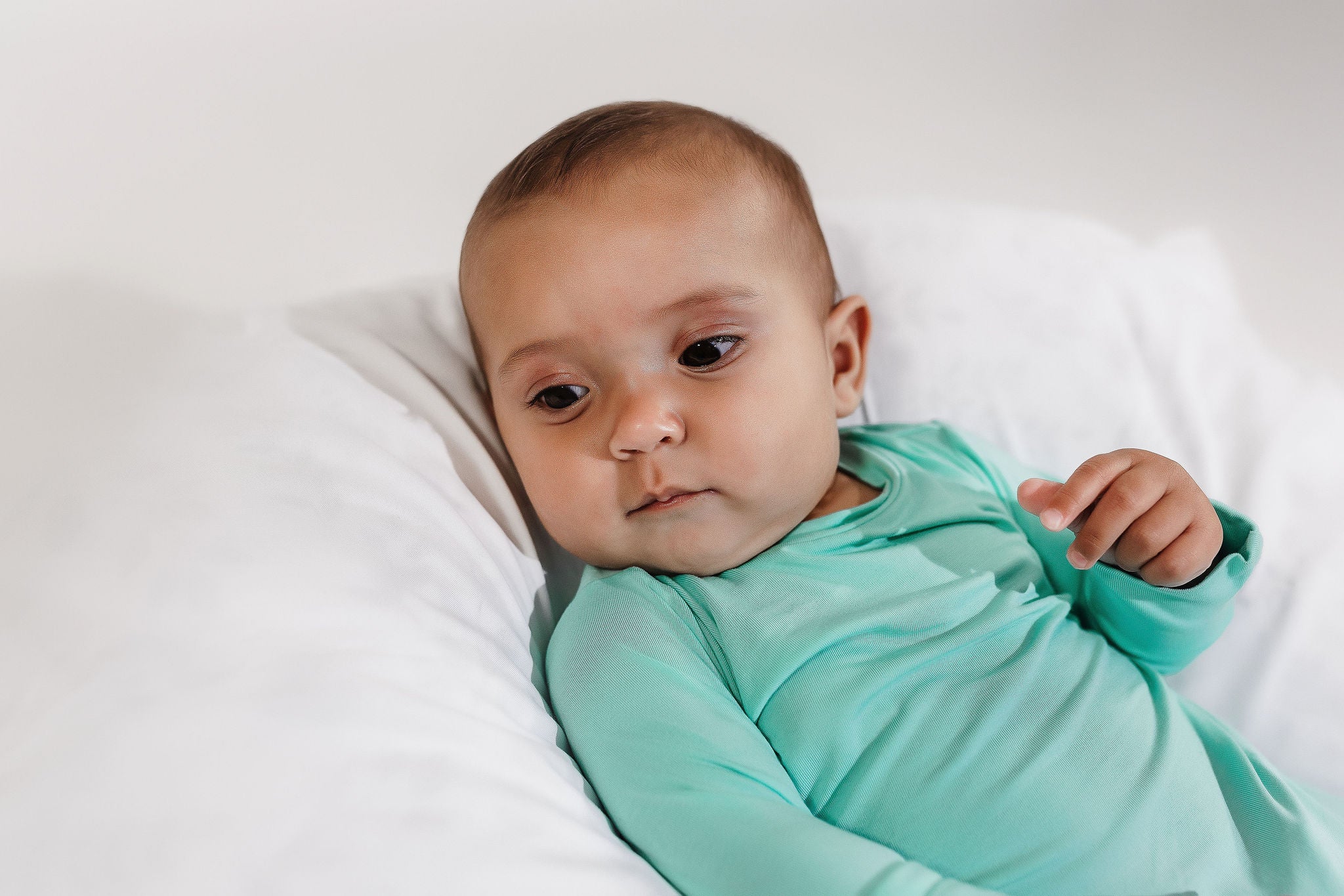 Mint Bamboo Lyocell Zip Romper