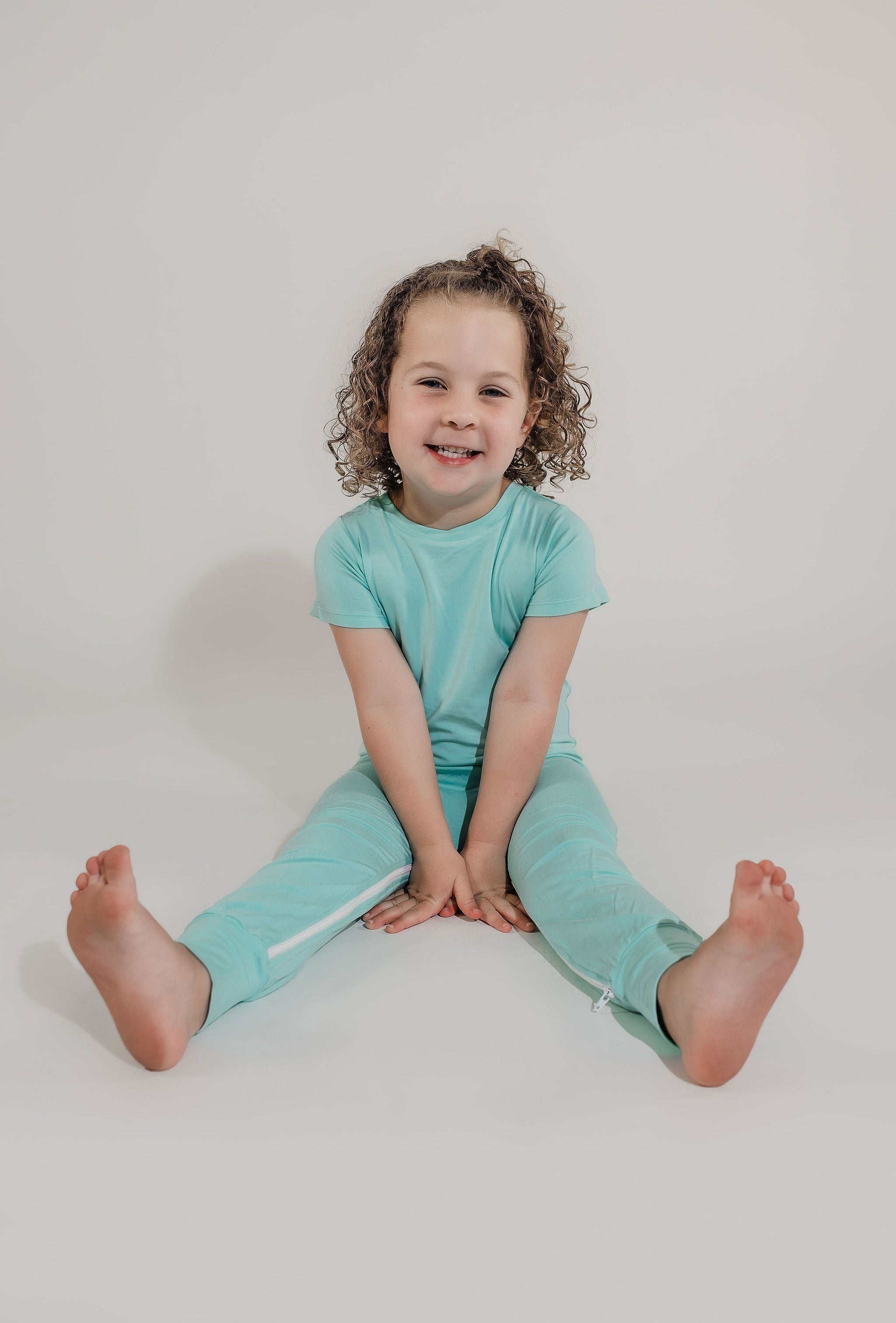 Mint Bamboo Lyocell Zip Romper