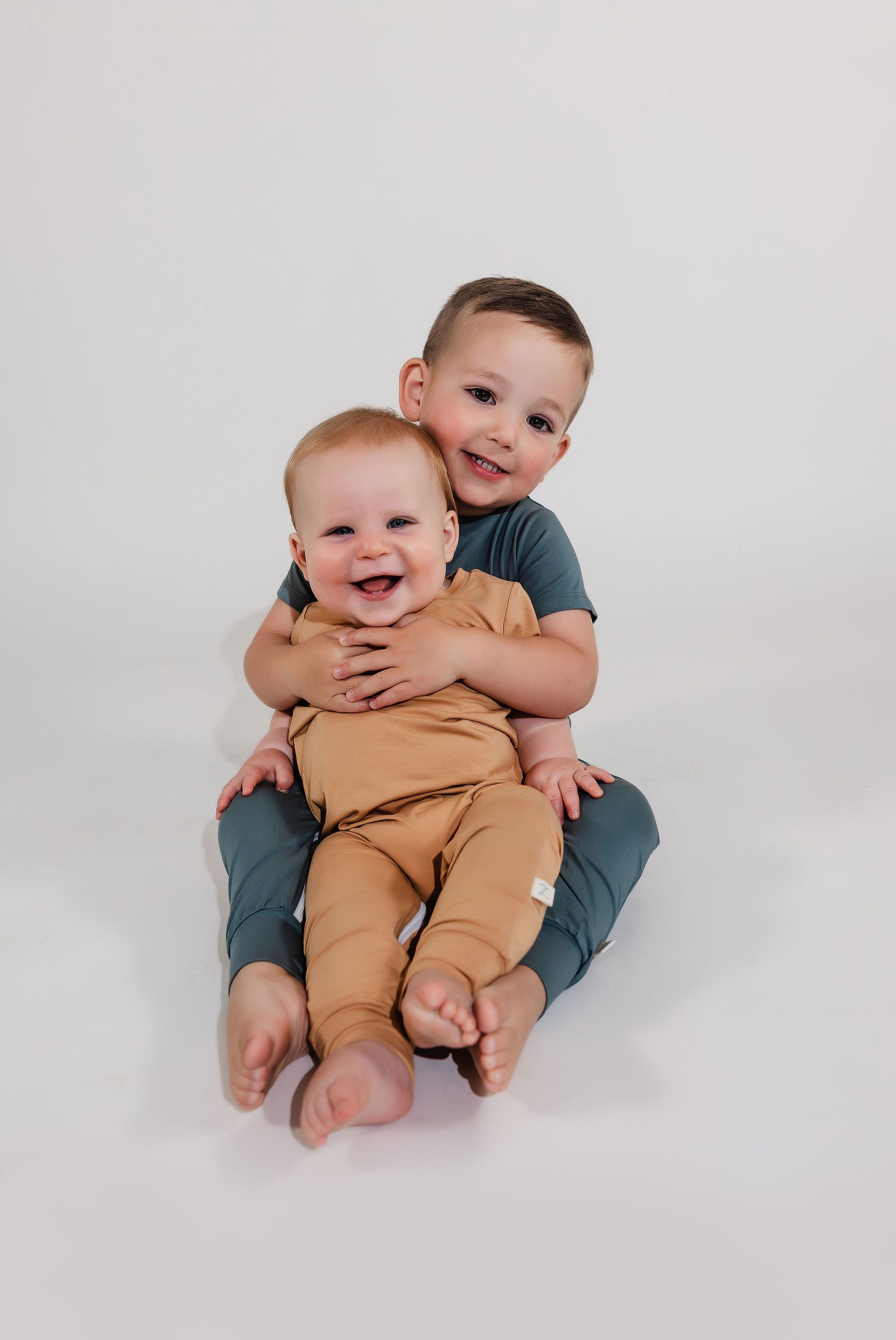 Camel Bamboo Lyocell Zip Romper