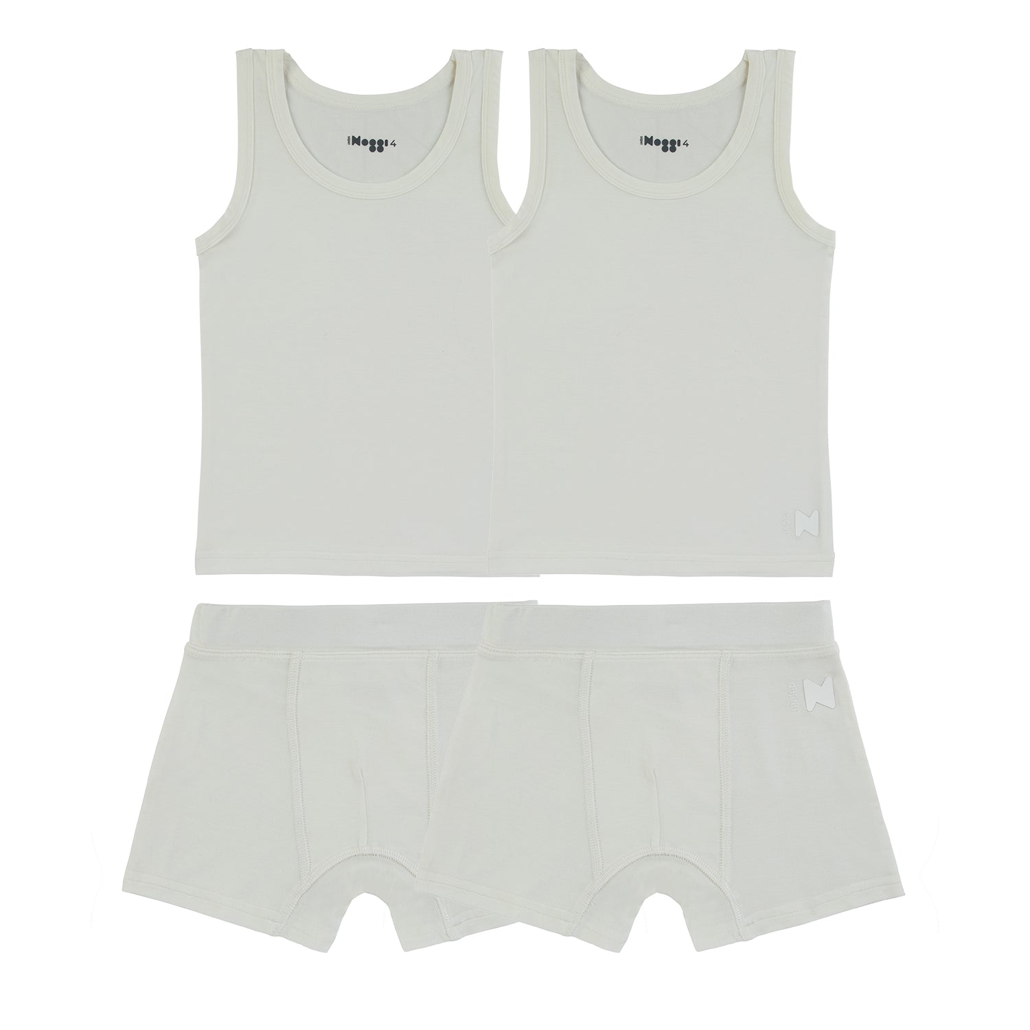 Bamboo Cotton White, Boy (2 Sets)
