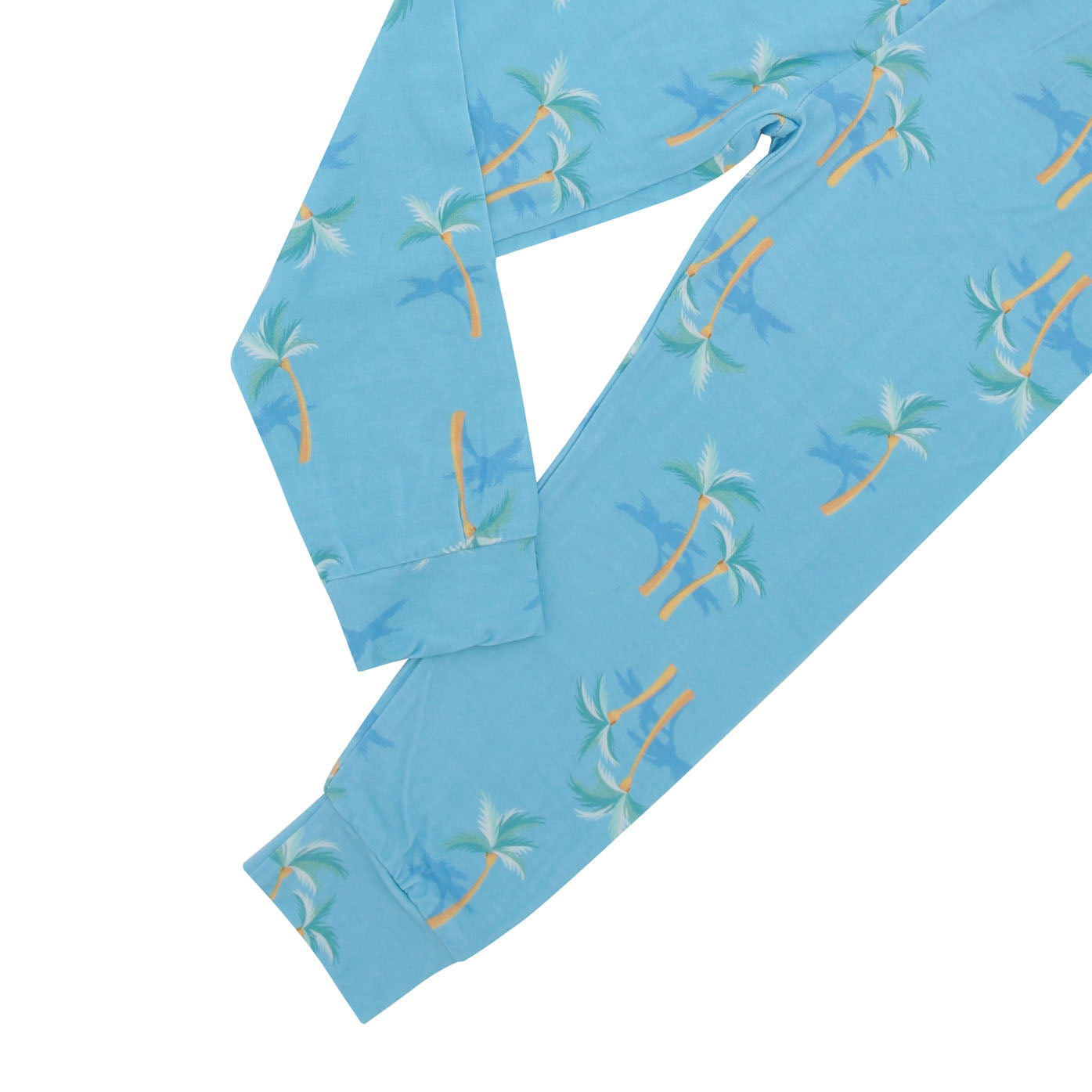 Miami Palm Tree Blue Two-piece Set