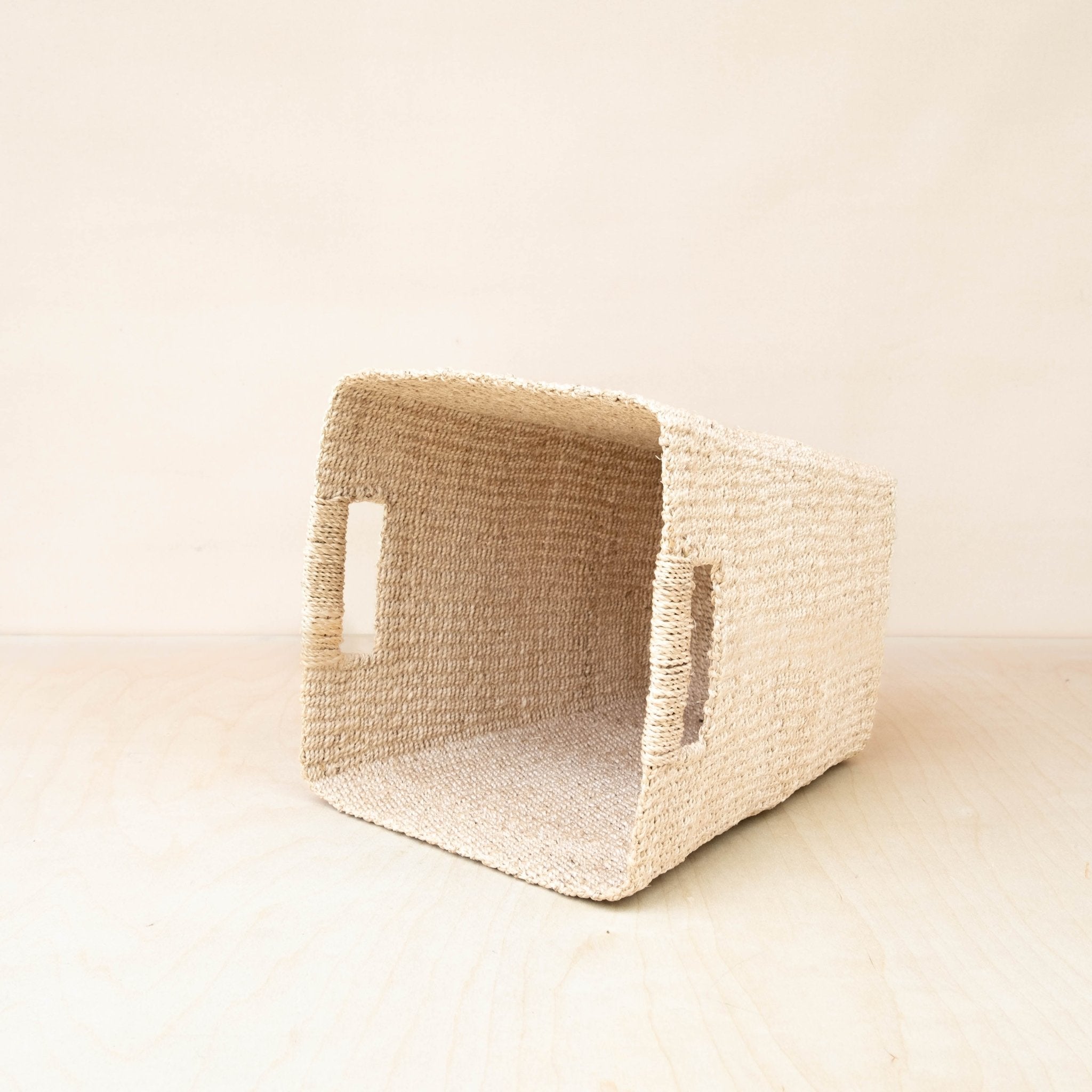 Natural Tapered Square Basket - Floor Basket | Likhâ