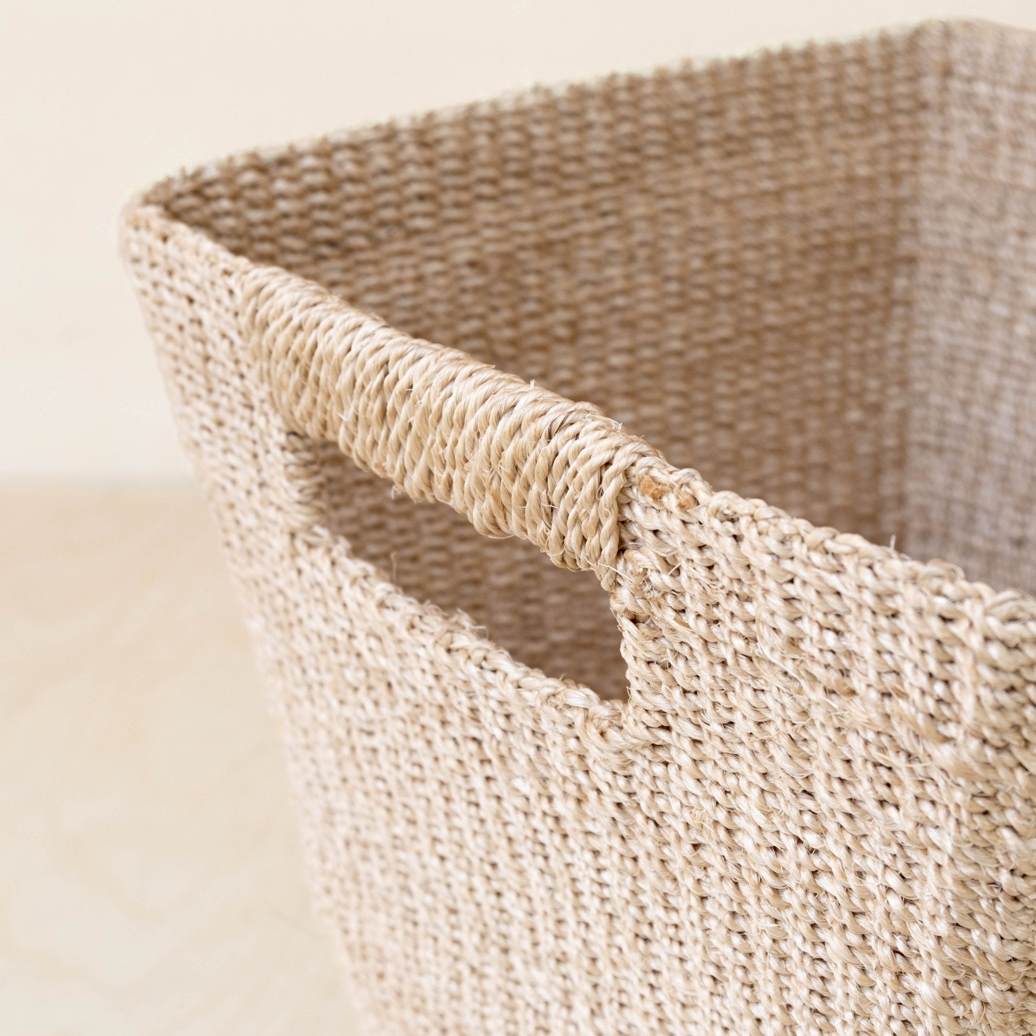 Natural Tapered Square Basket - Floor Basket | Likhâ
