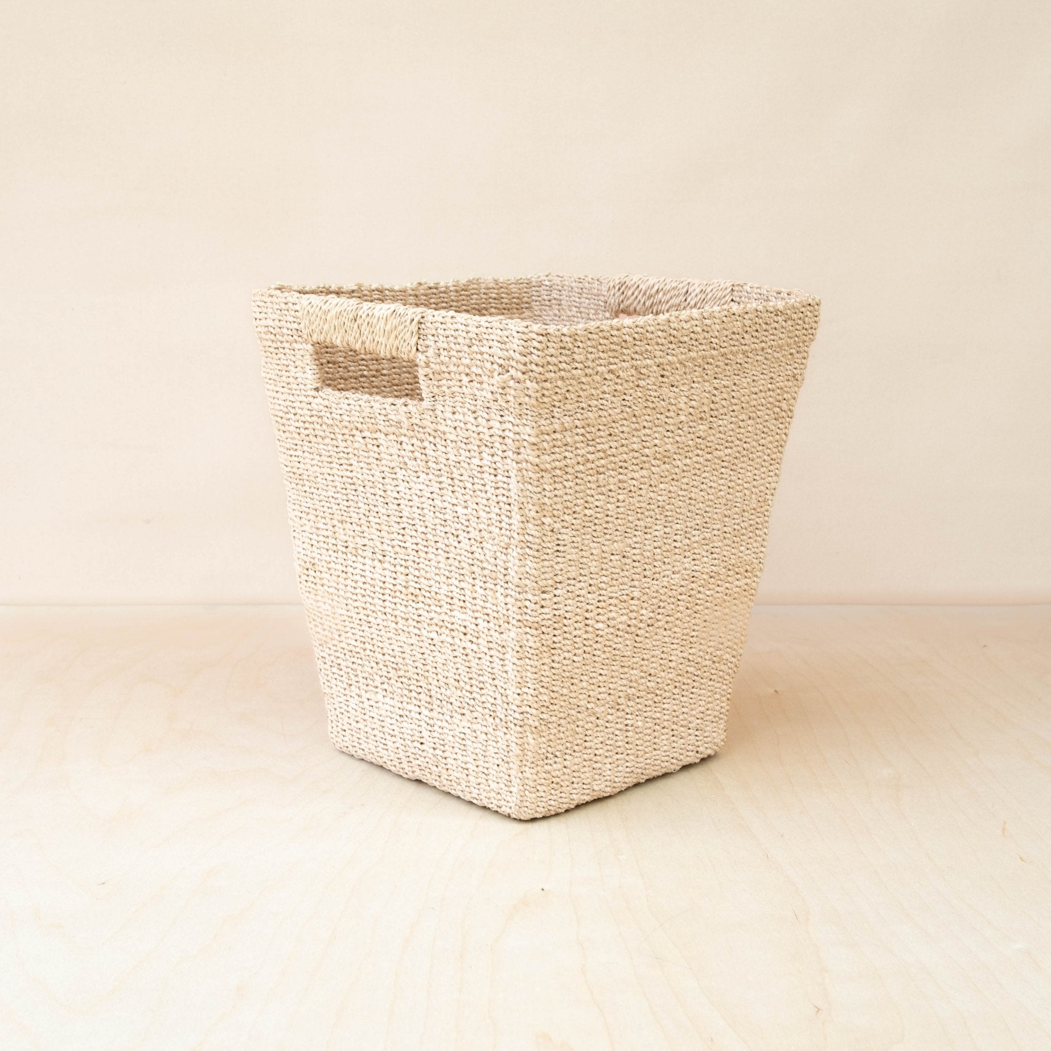 Natural Tapered Square Basket - Floor Basket | Likhâ