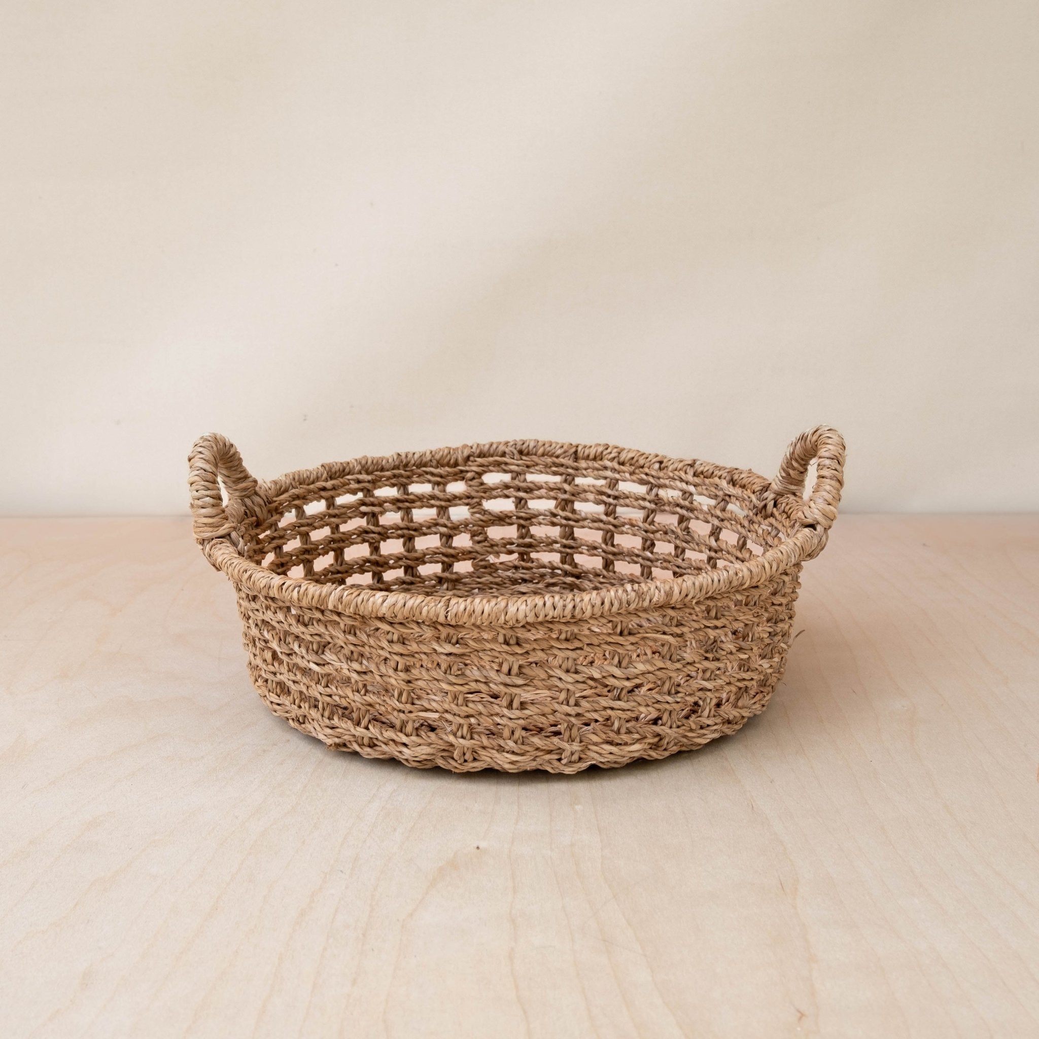 Round Open Weave Basket - Wicker Basket | Likhâ