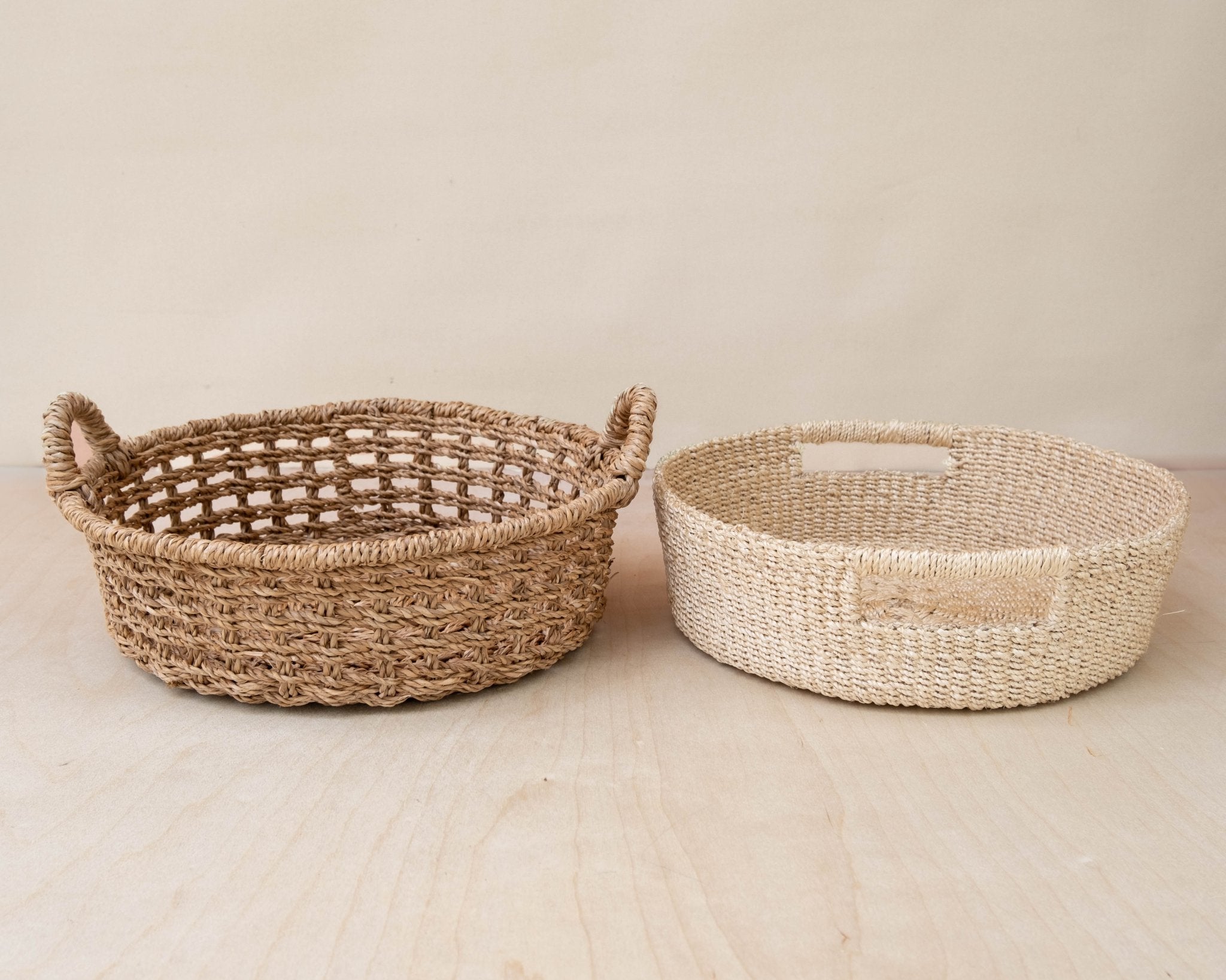 Round Open Weave Basket - Wicker Basket | Likhâ