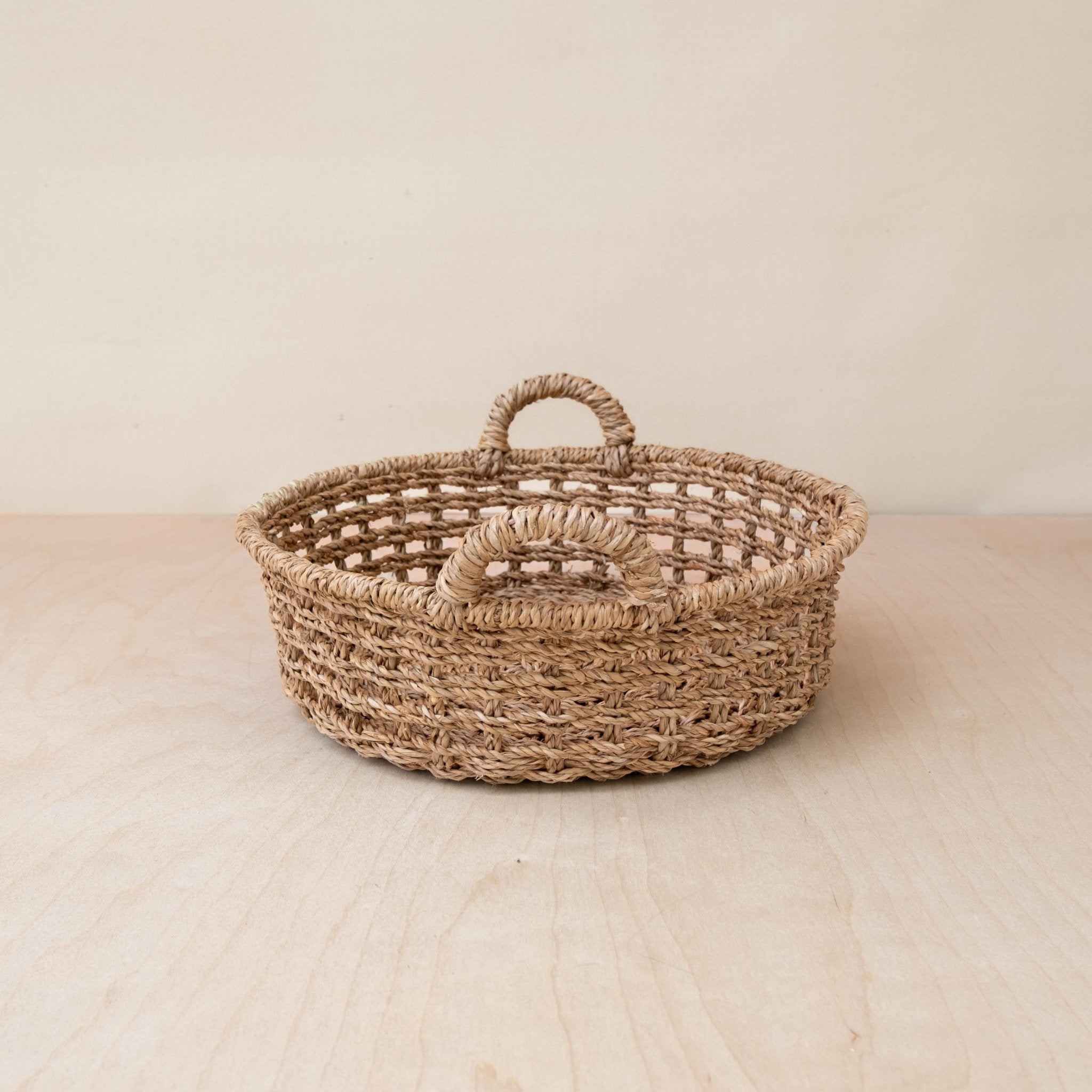 Round Open Weave Basket - Wicker Basket | Likhâ