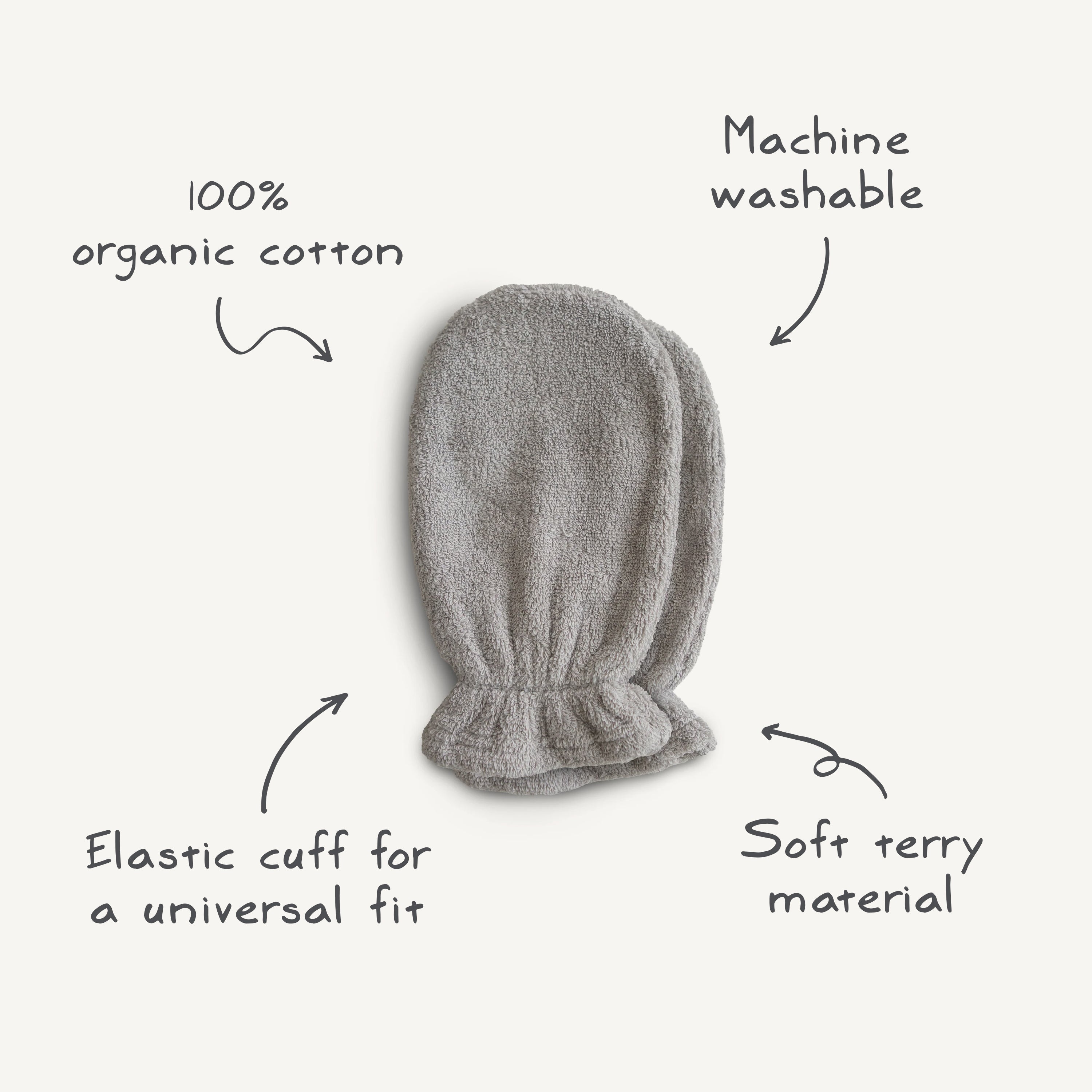 Organic Cotton Bath Mitt 2-pack