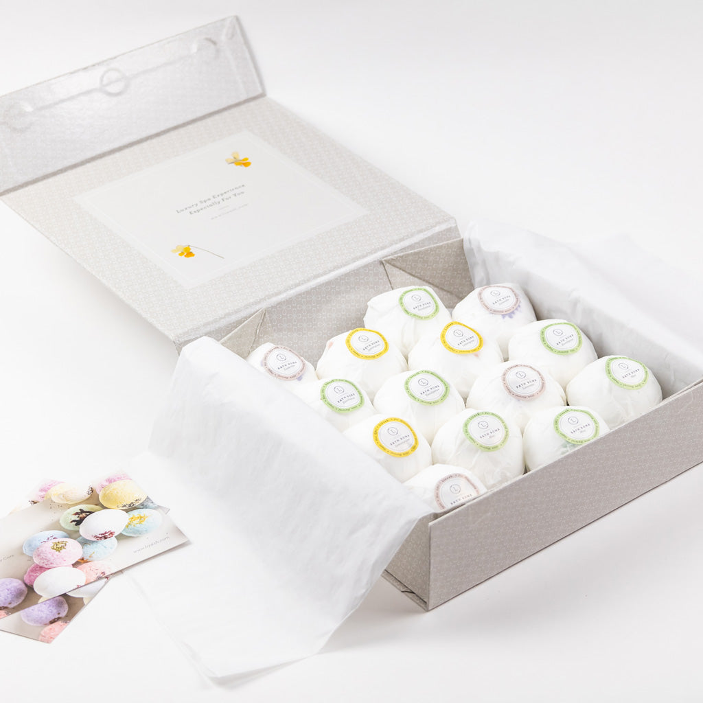 Bulk - 100 Natural Vegan Mix Scents Bath Bombs - White