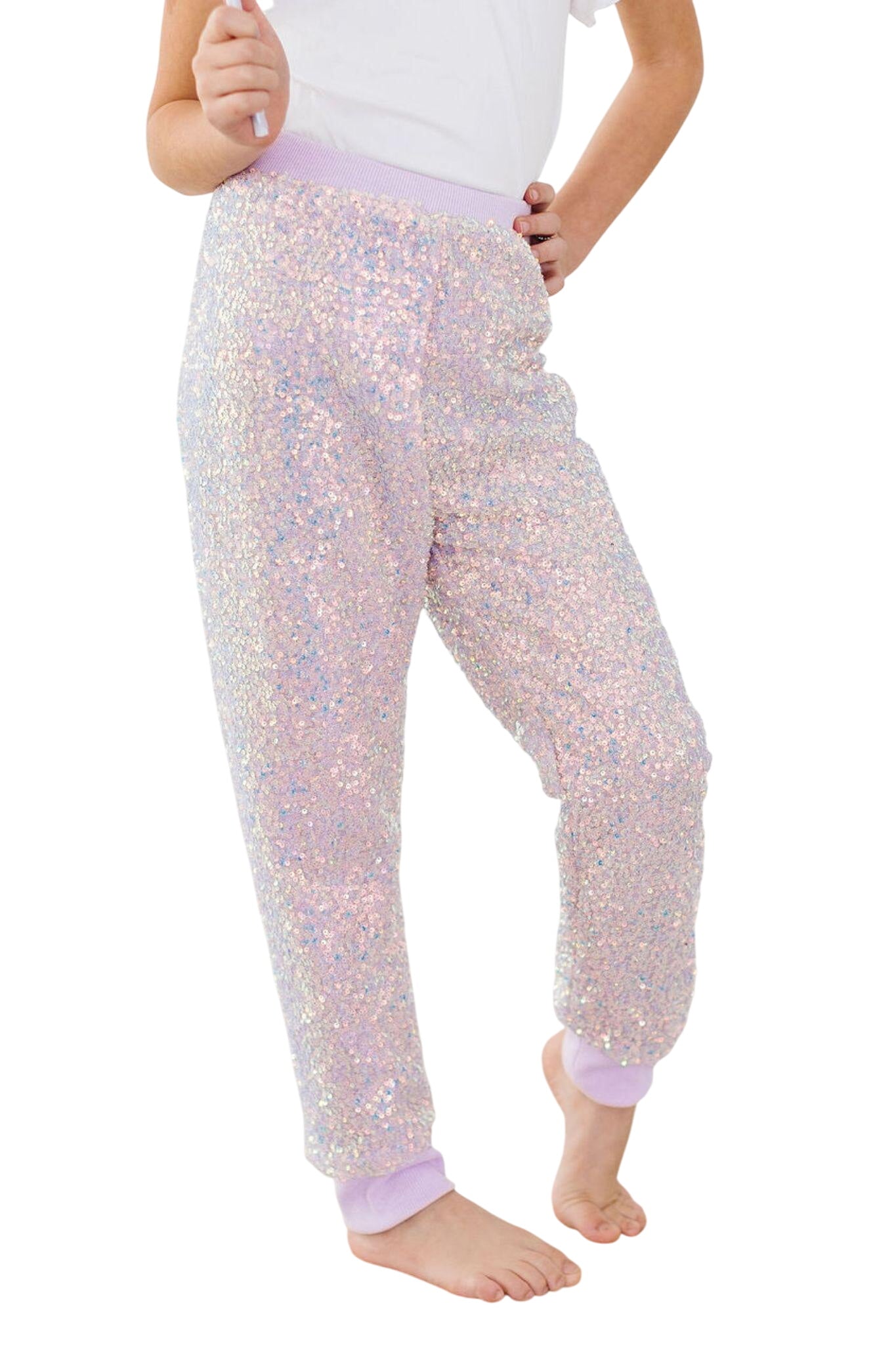 Lavender Sequin Joggers