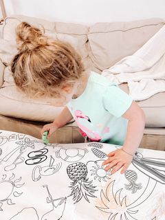 Beach Coloring Tablecloth