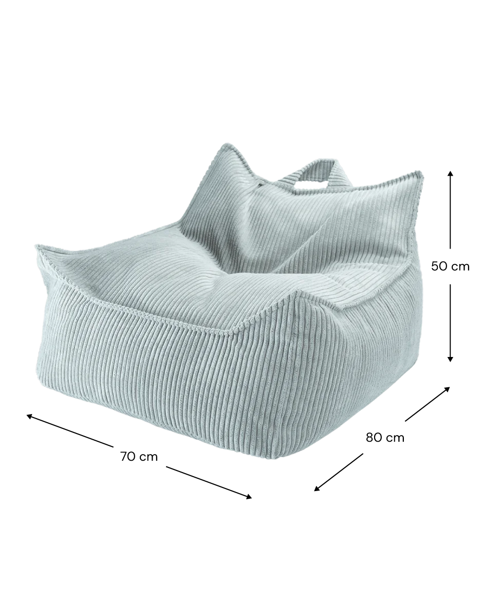 Peppermint Green Beanbag Chair And Ottoman Set