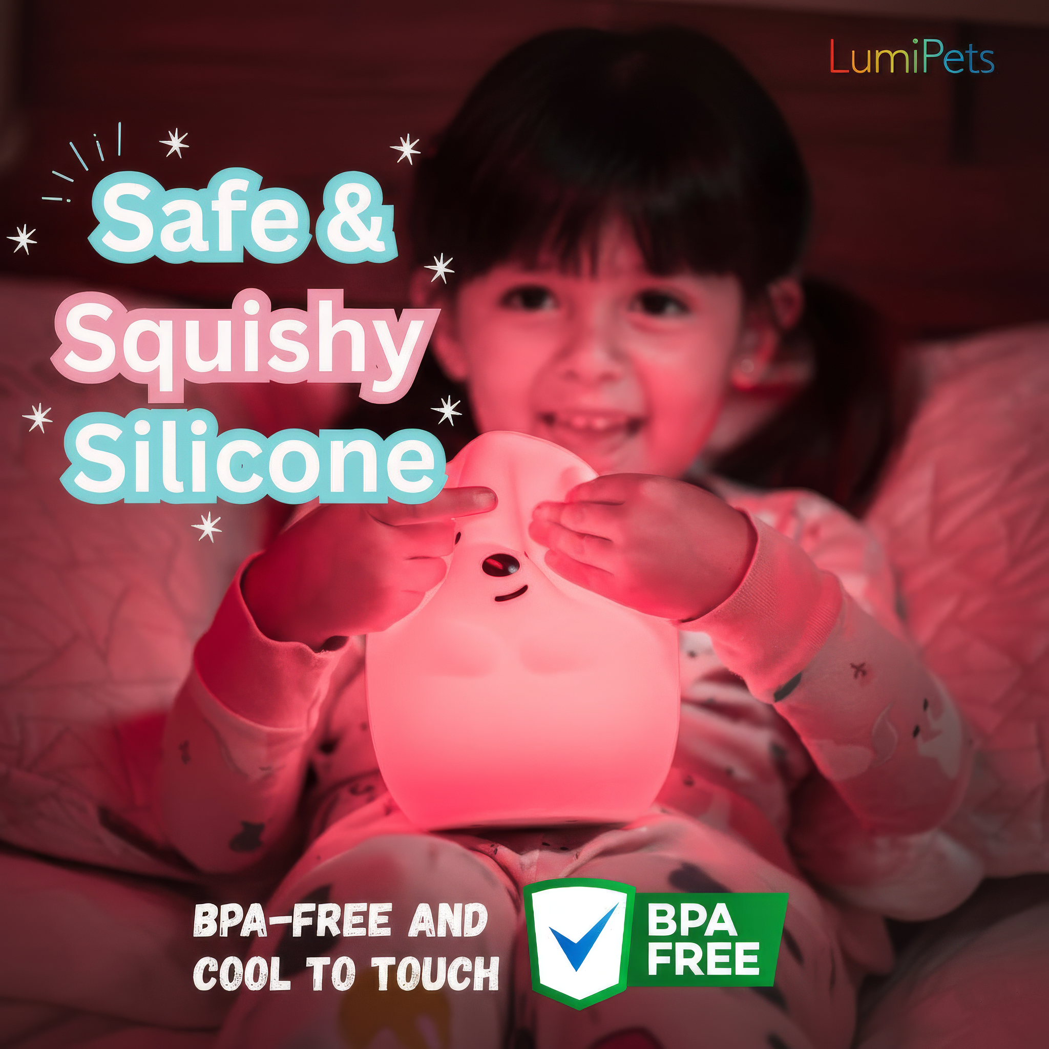 Lumipets® Benny The Bear- Children's Touch Night Light