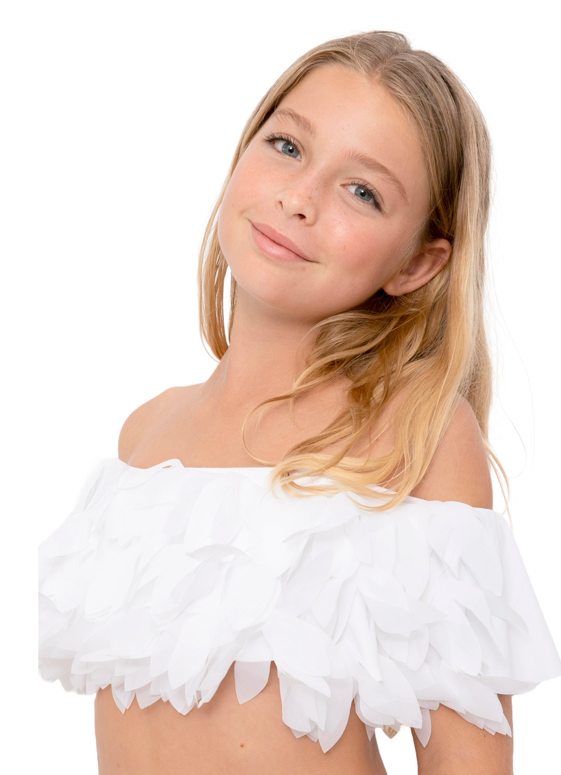 White Bikini With White Petals