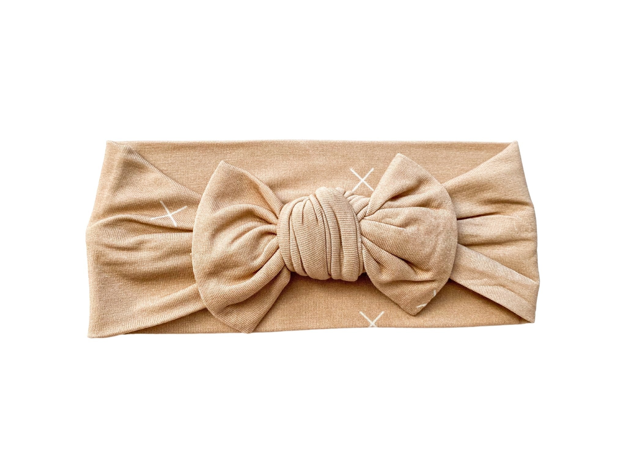 Knotted Headband - Beige X’s