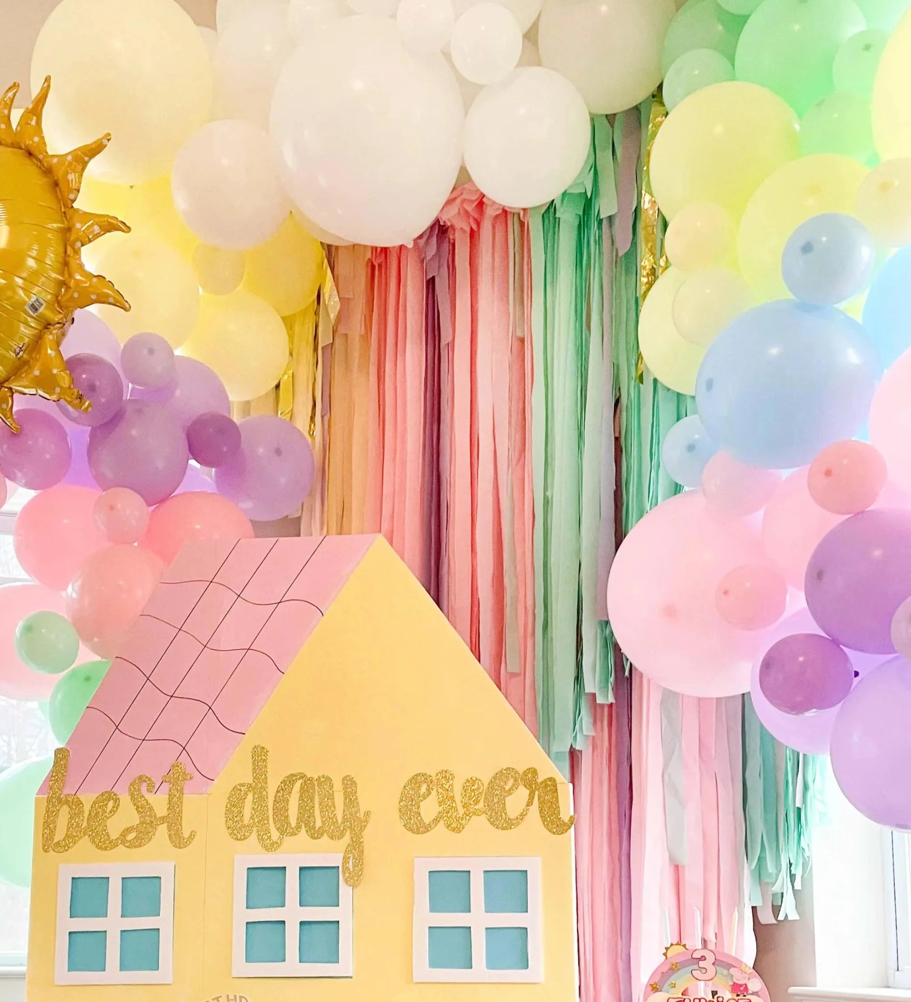 Best Day Ever Balloon Garland & Backdrop Set – 5x7 Ft Party Kit