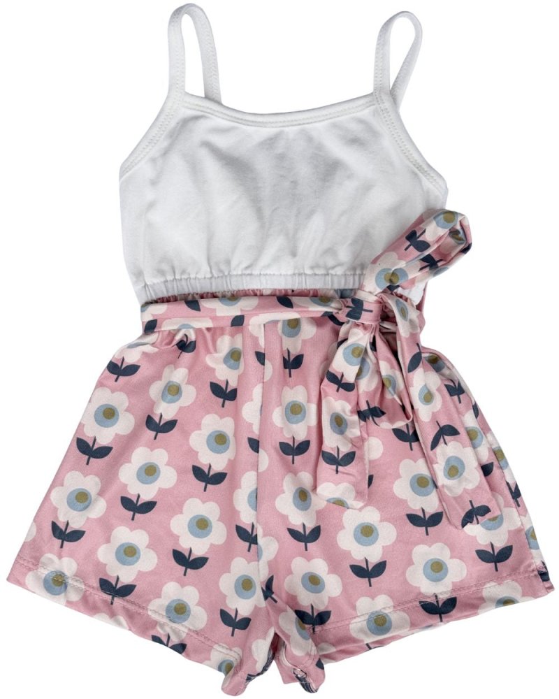 Betty Camisole Romper - Floral Rose
