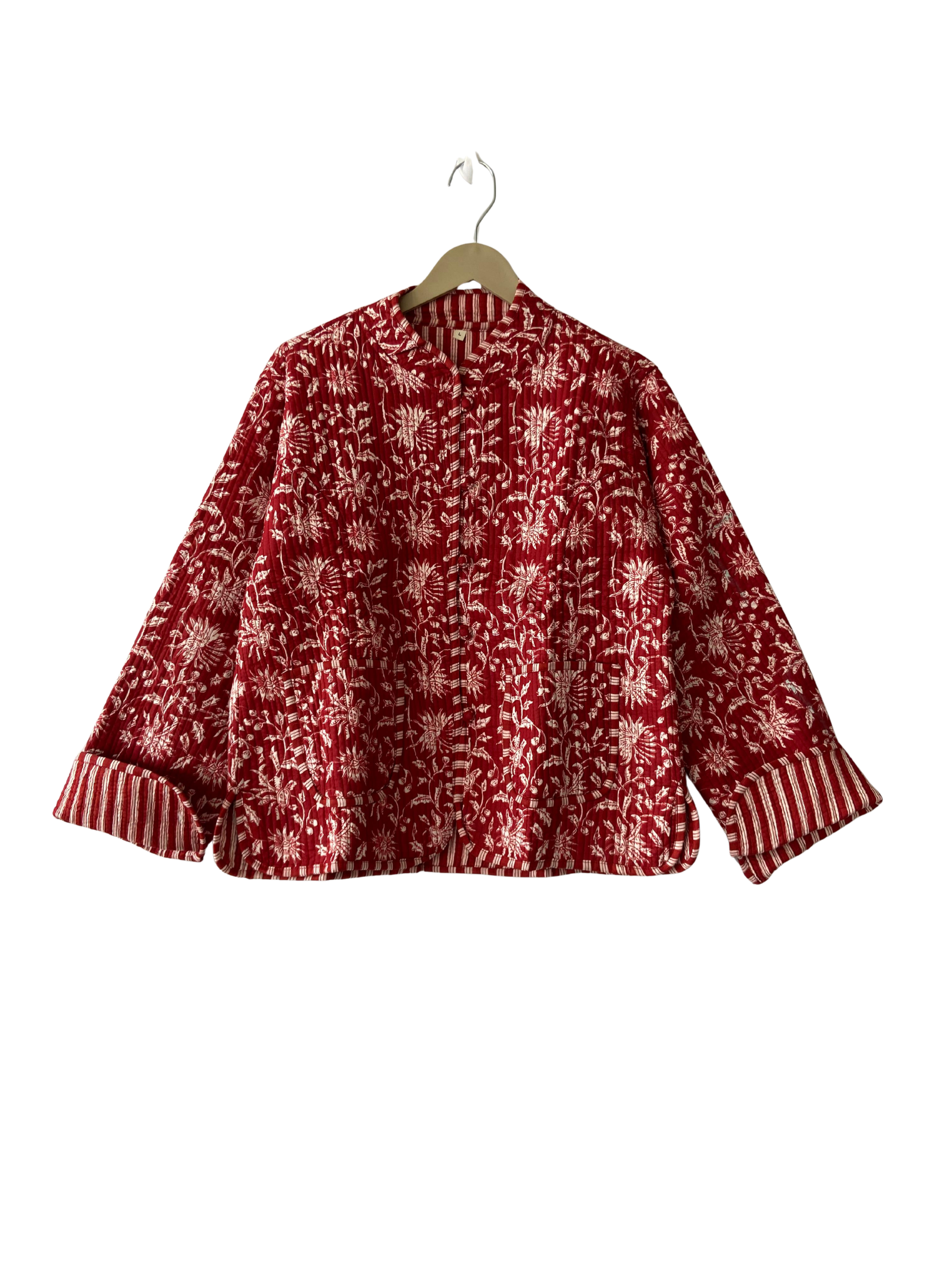 The Charlotte Jacket In Crimson Bloom