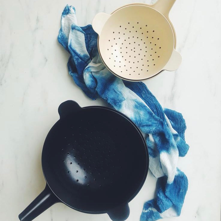 Small Mixing Bowl And Colander Set - Off White
