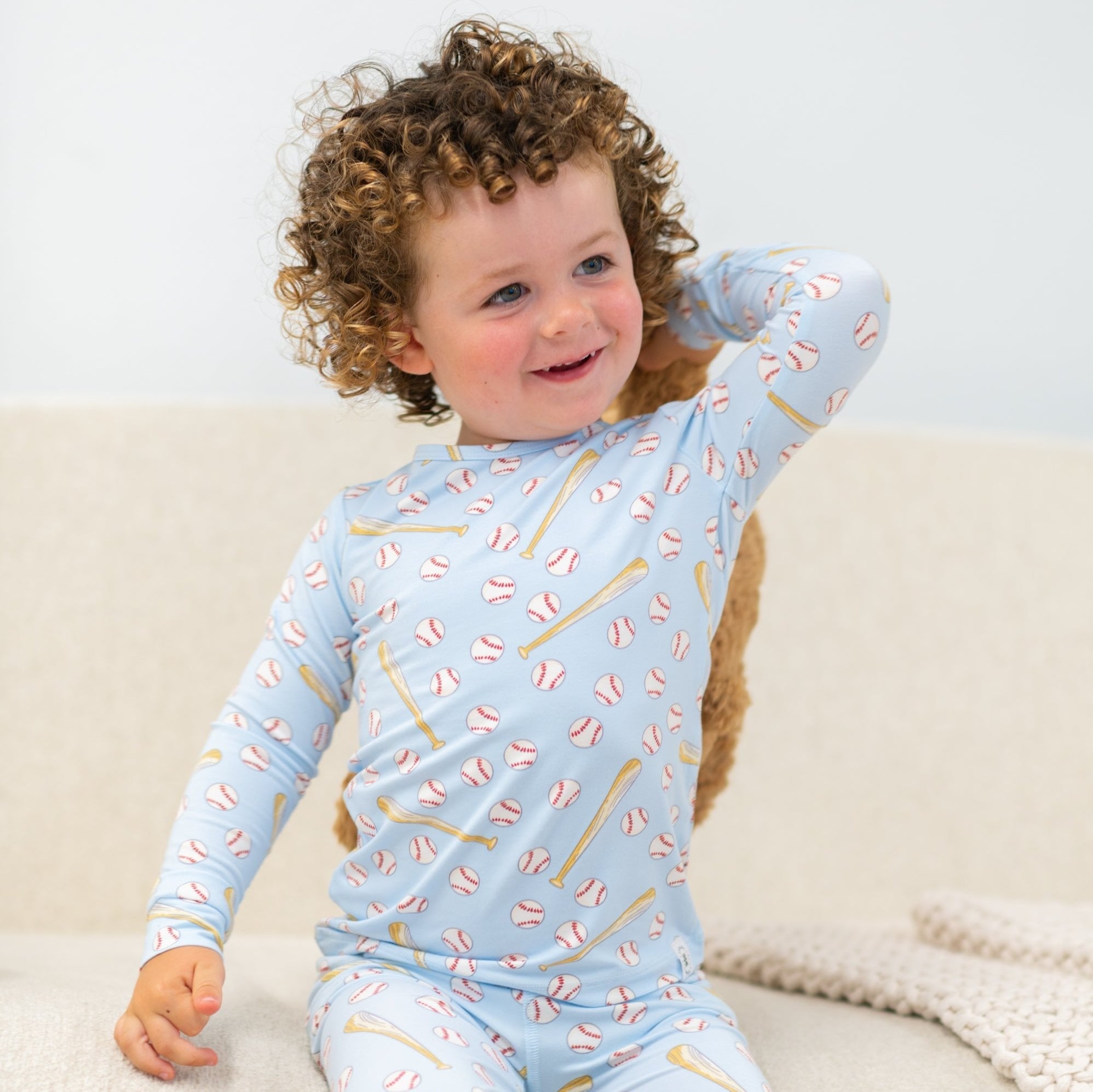 Big Kid Pajama - Little Slugger Blue