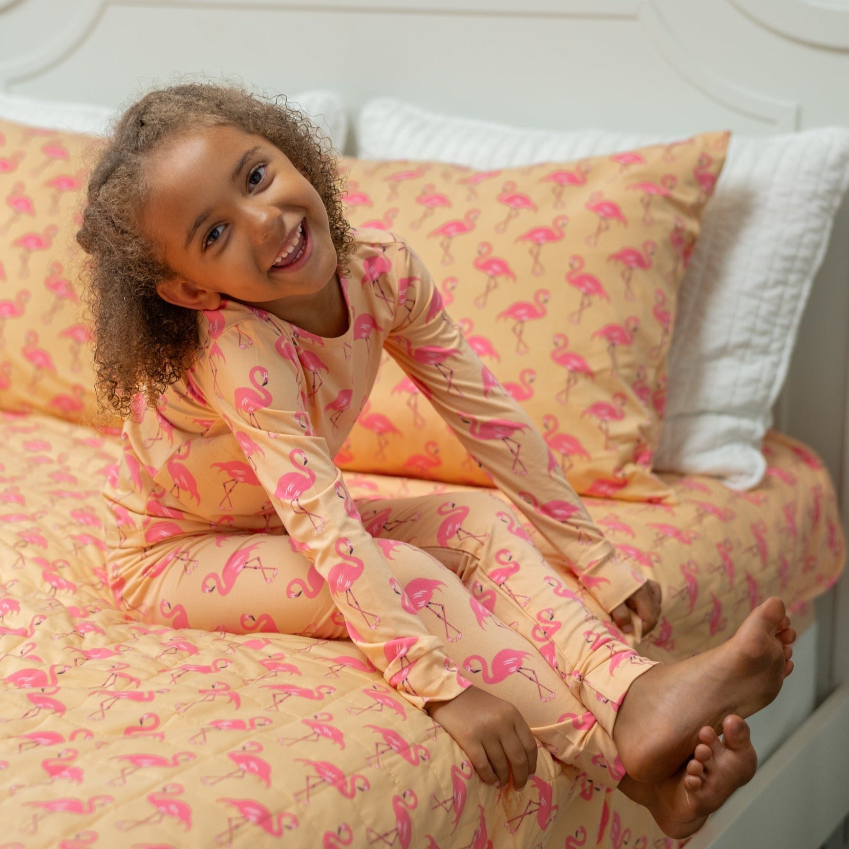 Big Kid Pajama - Flamingo Peach