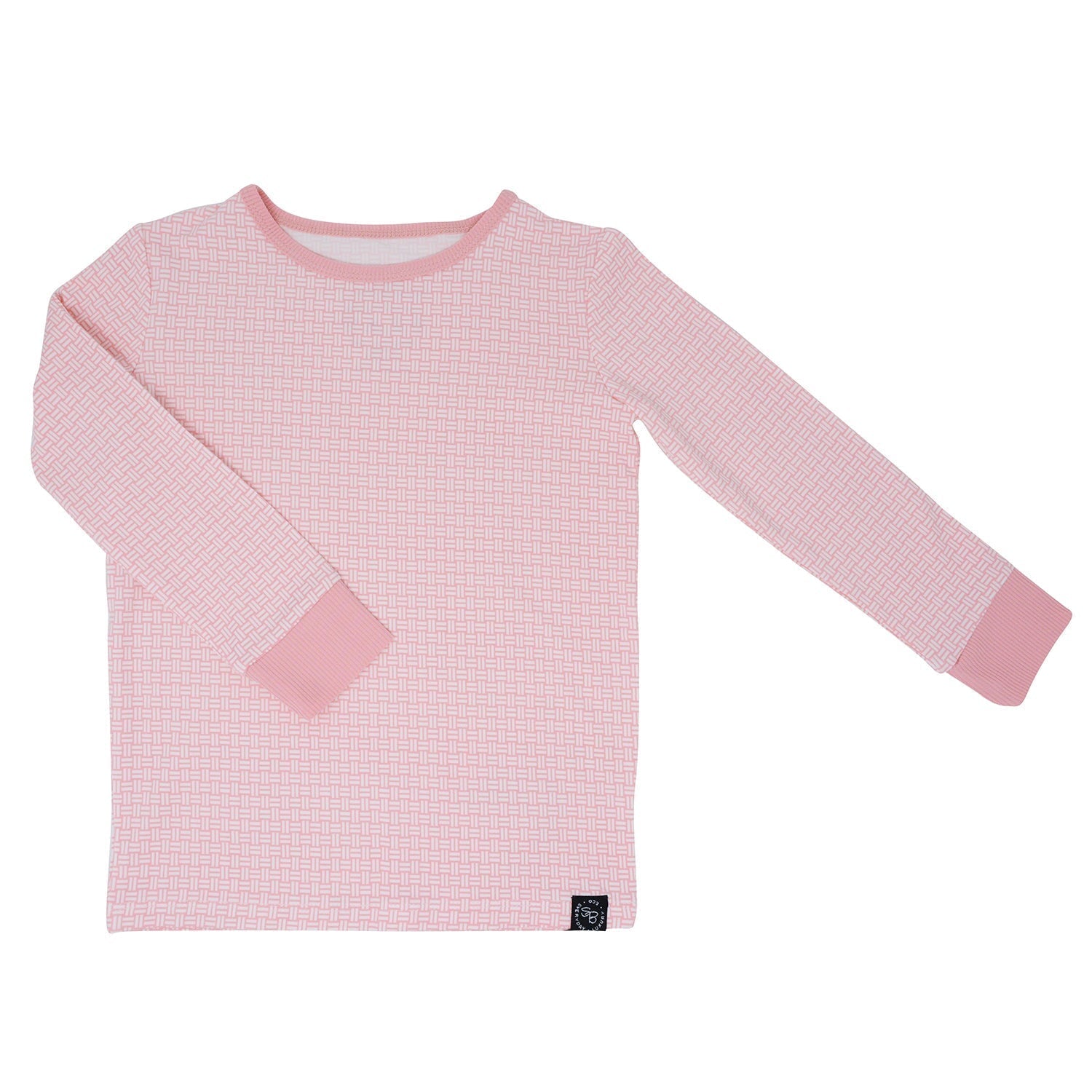 Big Kid Pajama - Pink Basketweave
