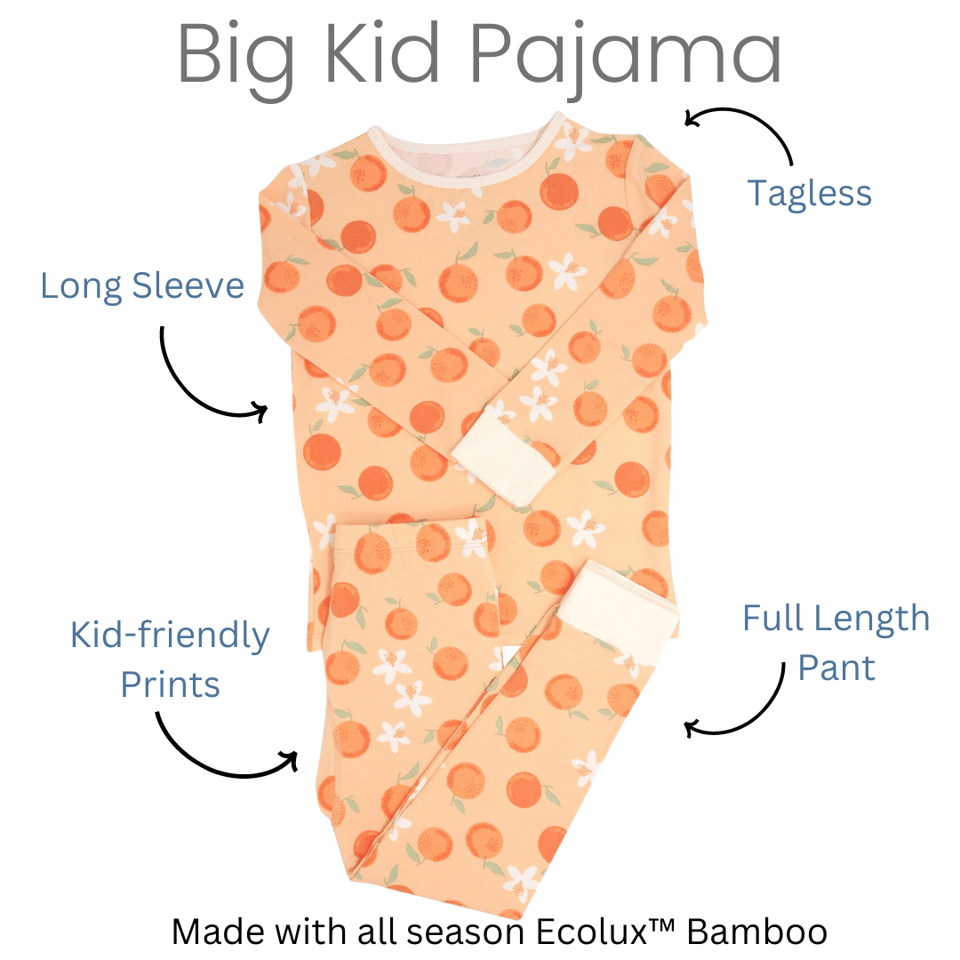 Big Kid Pajama - Pink Basketweave
