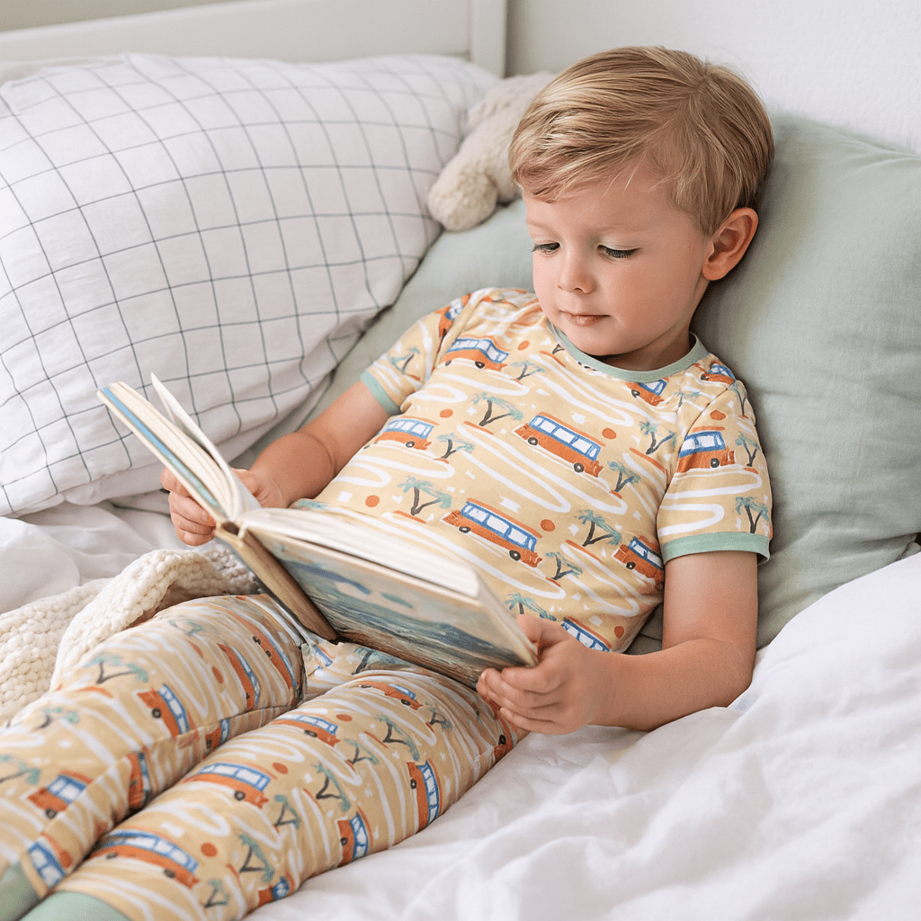 Big Kid Pajama S/s - Surf Van