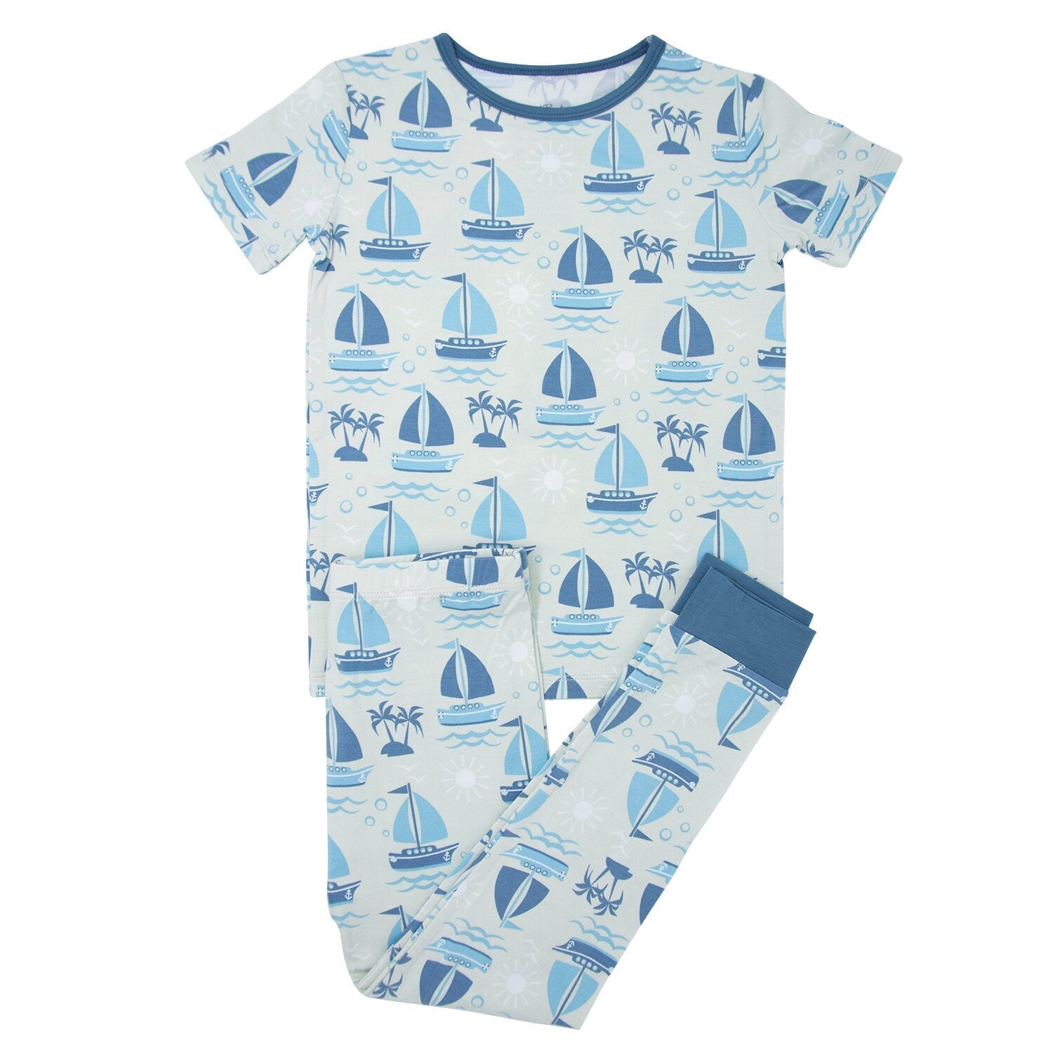 Big Kid Pajama S/s - Sailboats