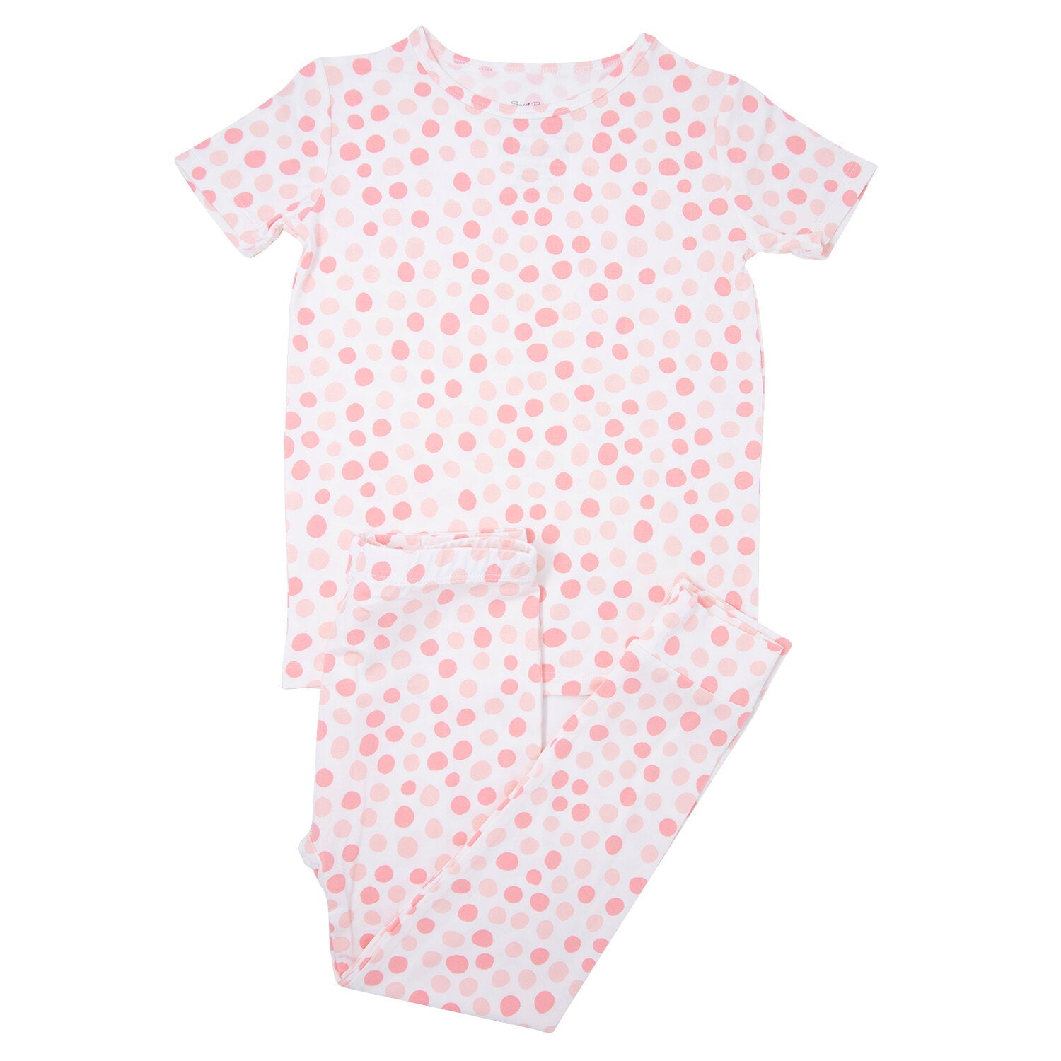 Big Kid Pajama S/s - Polka Dot Pink
