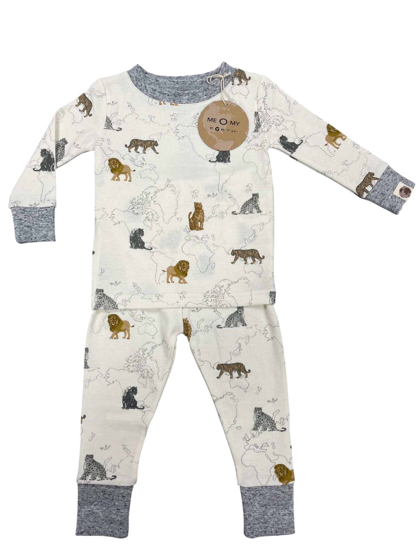 Big Cats 2 Pc Infant/toddler Tight Fitting Pj Set - New For Spring 2025