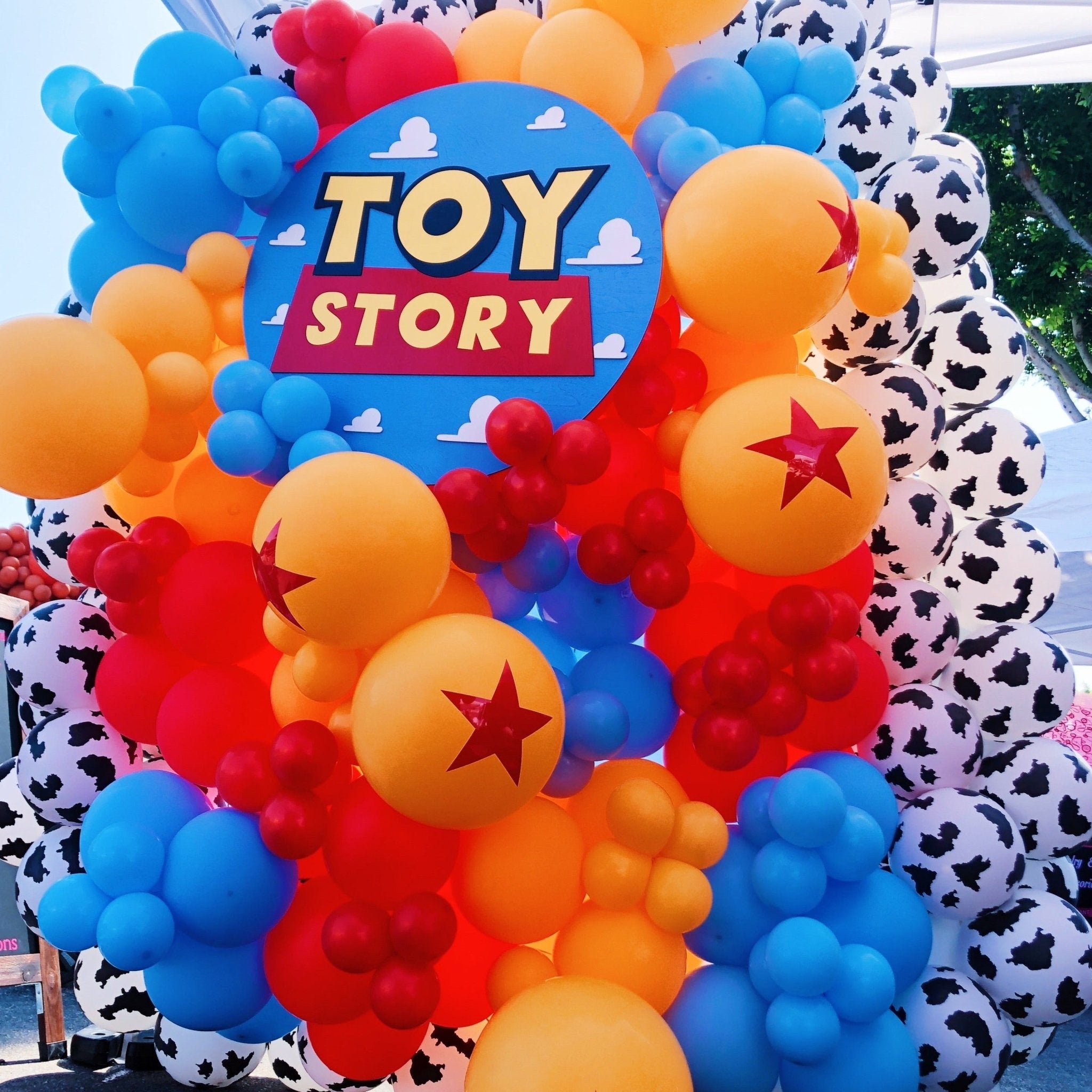 Black And White Cow Print Latex Balloons