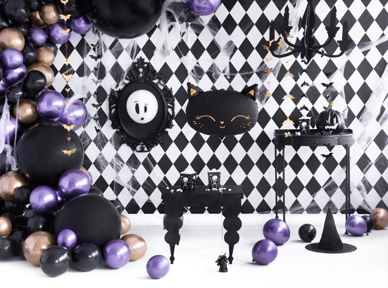 Black Cat Matte Foil Balloon – Halloween Decor | Ellie’s Party Supply