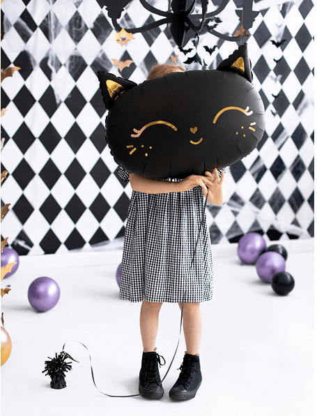 Black Cat Matte Foil Balloon – Halloween Decor | Ellie’s Party Supply
