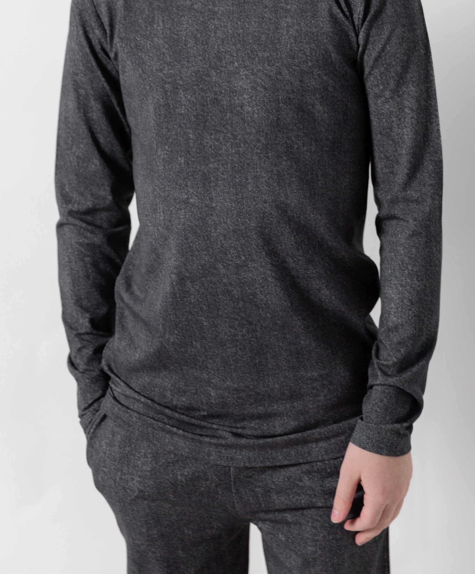 Washed Black Denim Print Two-piece Set