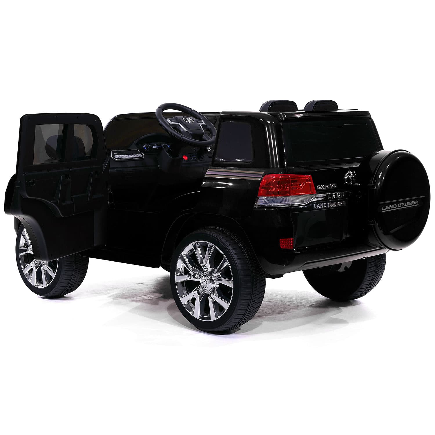 Toyota Land Cruiser 12v Kids Ride-on Car With R/c Parental Remote | Black